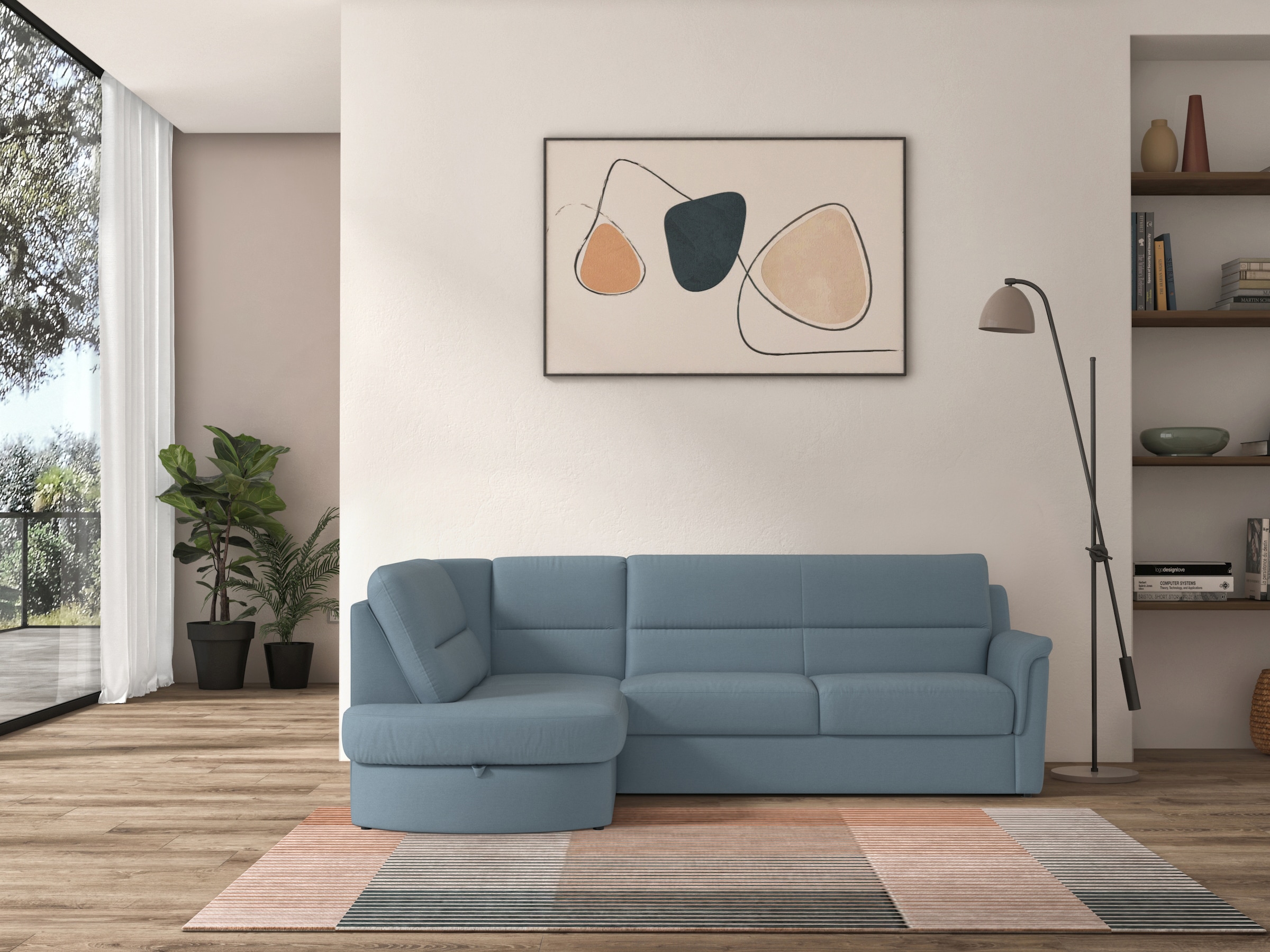 sit&more Ecksofa »Panini L-Form«, wahlweise mit Bettfunktion und Bettkasten