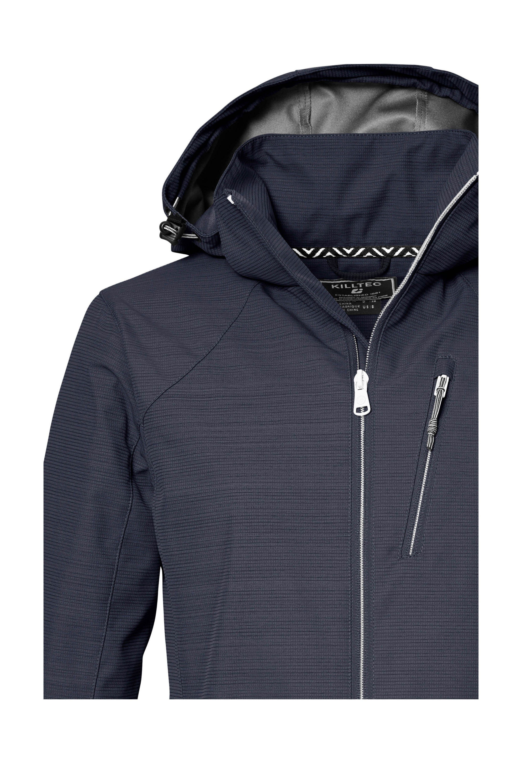 Killtec Softshellparka »KOS 57 WMN SFTSHLL PRK«, Wasserabweisender, atmungsaktiver Parka mit abnehmbarer Kapuze
