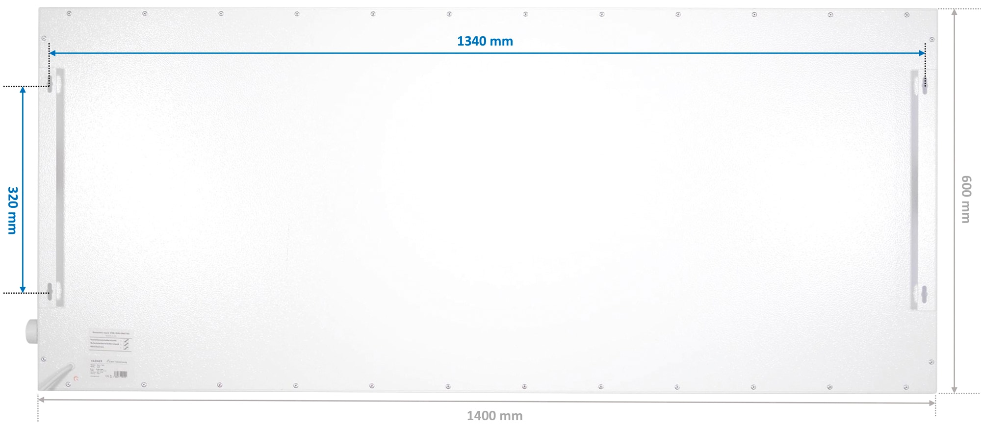Vasner Infrarotheizung »Konvi 1200«, 1200 W, Wandmontage, Thermostat