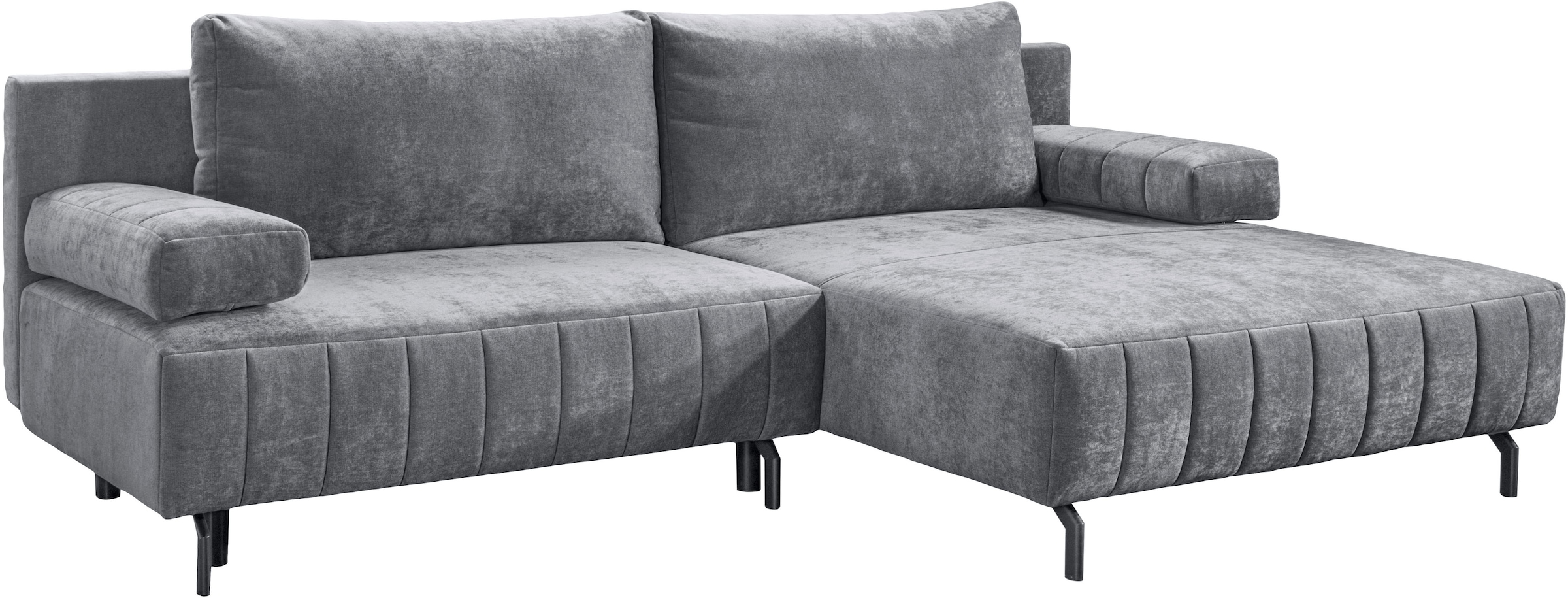 exxpo - sofa fashion Ecksofa inkl. Bettfunktion und Bettkasten, 15cm bodenfrei, Breite 262cm