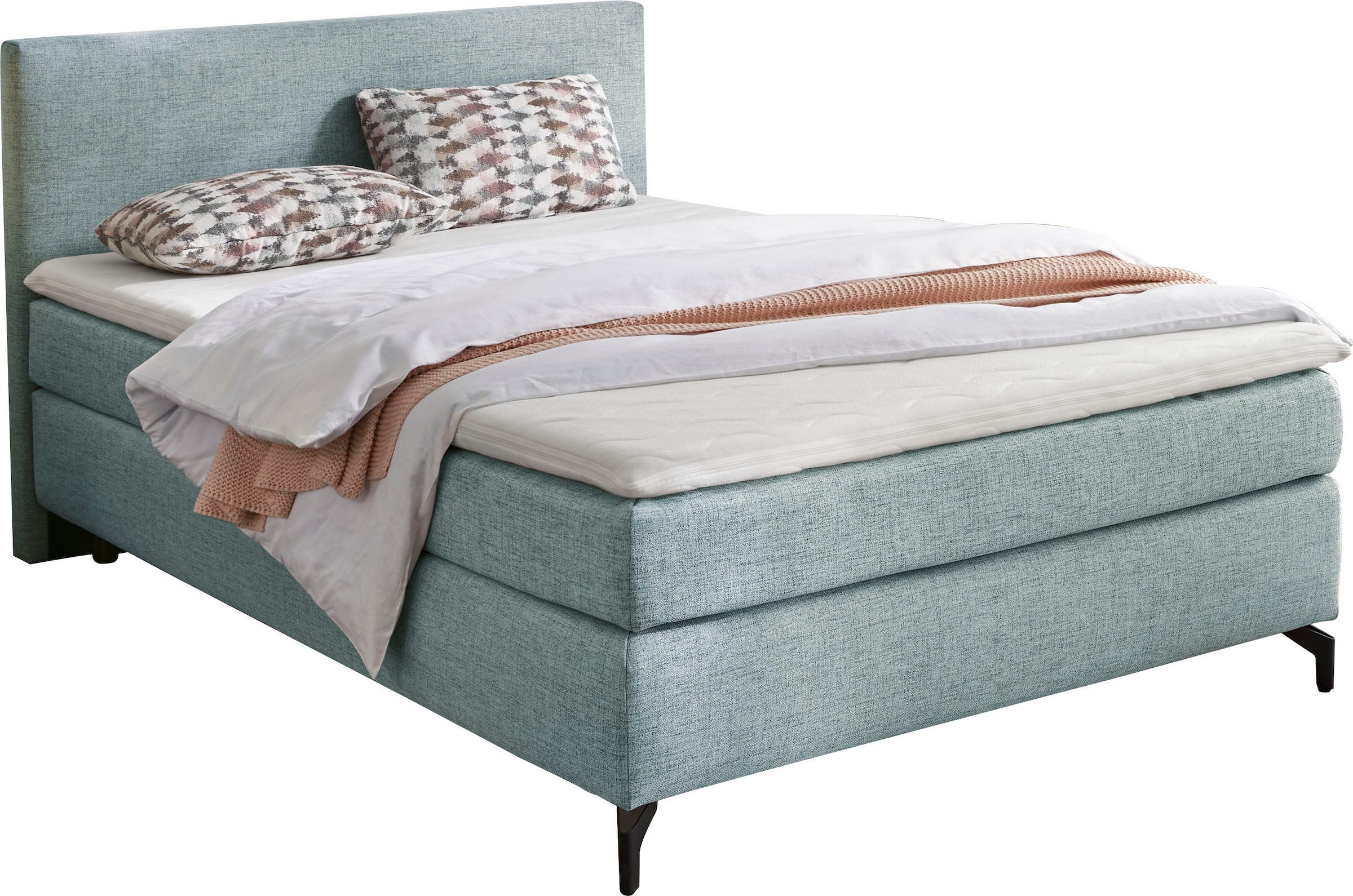 2. Bild von INOSIGN Boxspringbett »Alinas«, mit Topper und Zierkissen, unterschiedliche Farbvarianten und Breiten