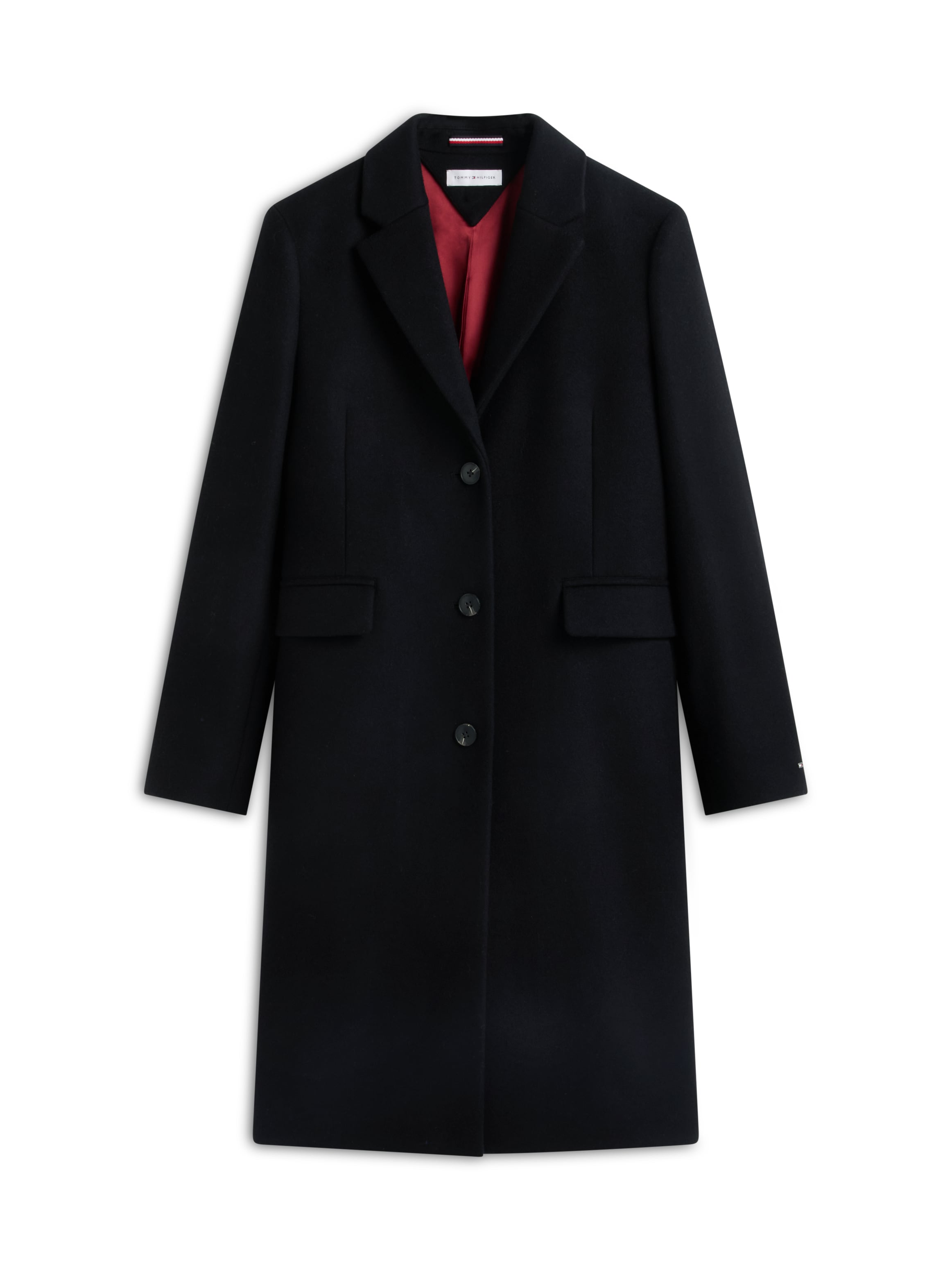 Tommy Hilfiger Kurzmantel »WOOL CLASSIC SB COAT« Materialmix, mit Wolle, auch in großen Größen