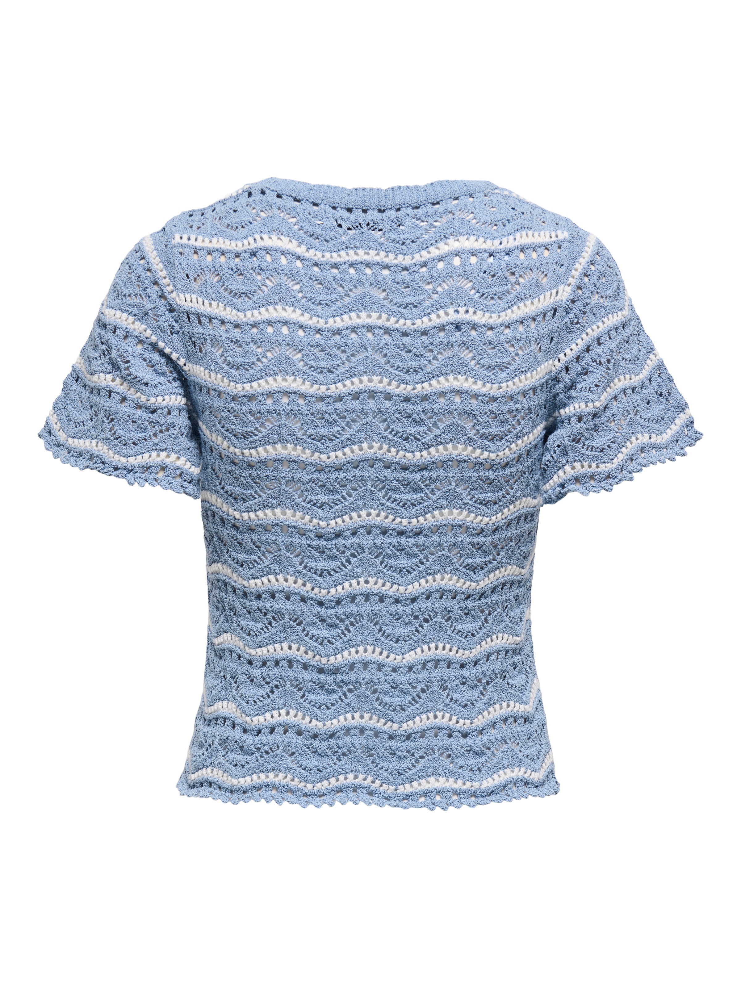 ONLY Kurzarmpullover »ONLANNASOFIA LIFE SS STRIPE O-NECK KNT«