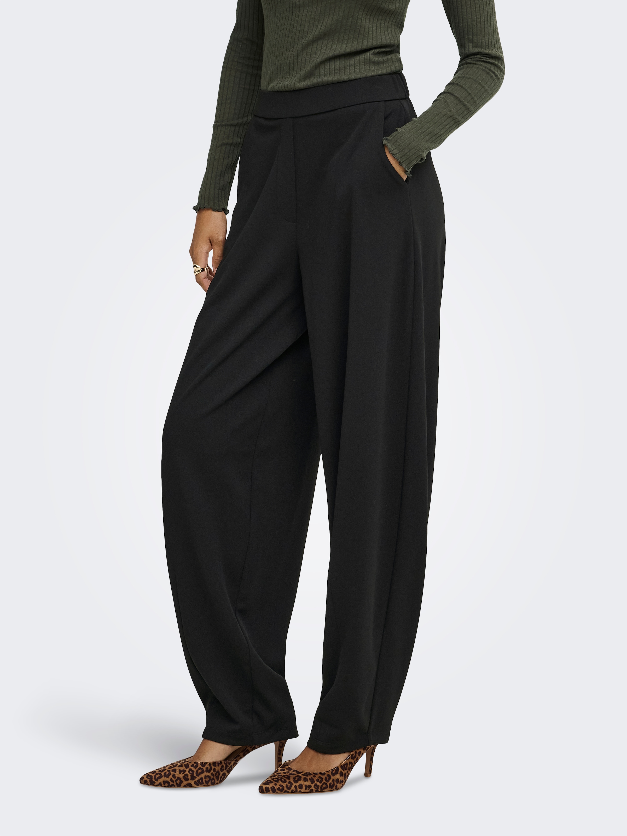 JDY Jerseyhose »JDYGEGGO LIFE ONE BAR PANT JRS NOOS«  Materialmix, barrel fit