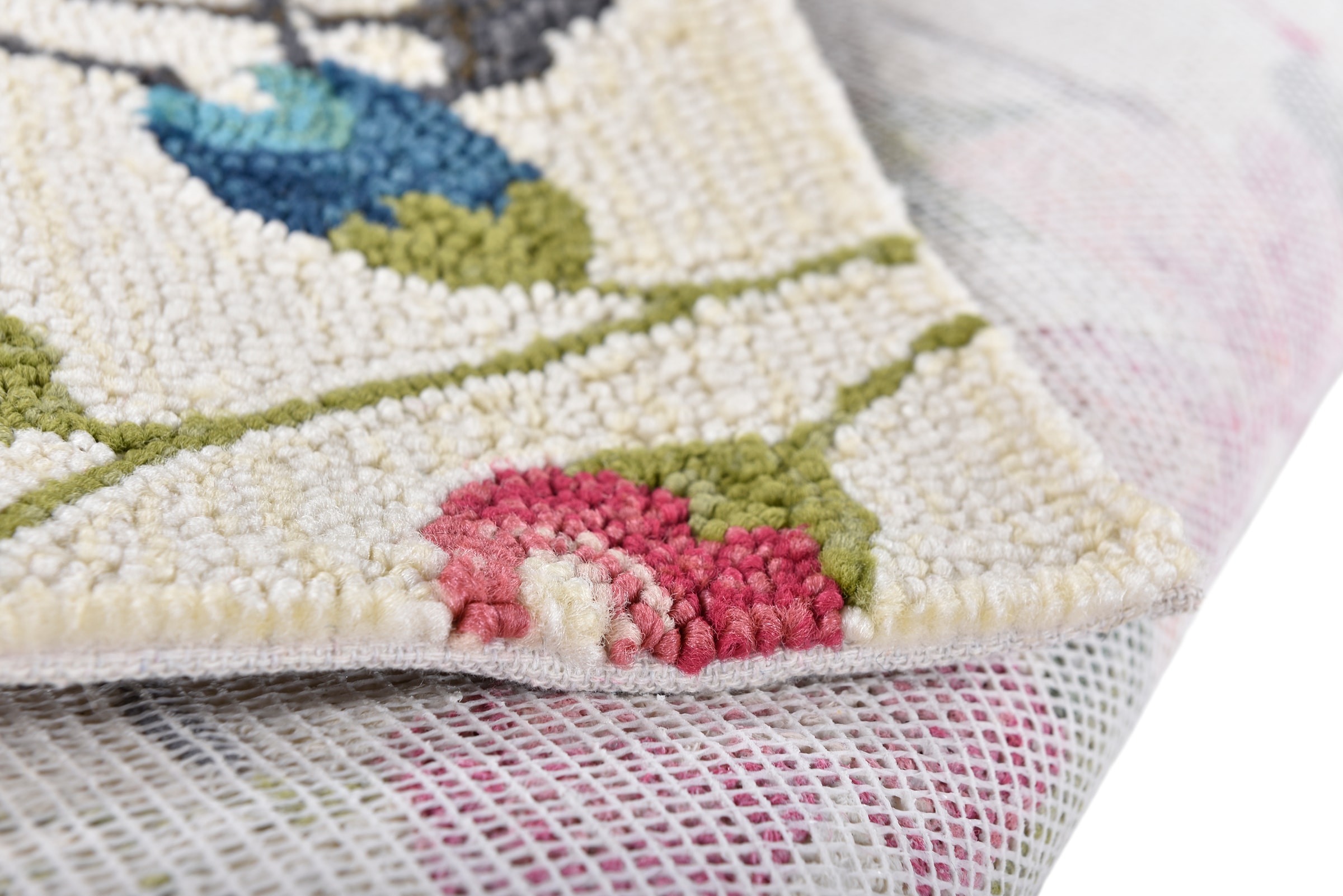 Gino Falcone Teppich »Rosetta 019 Vögel«, rechteckig, 15 mm Höhe, besonders weich durch Microfaser, In- und Outdoor geeignet, Wohnzimmer