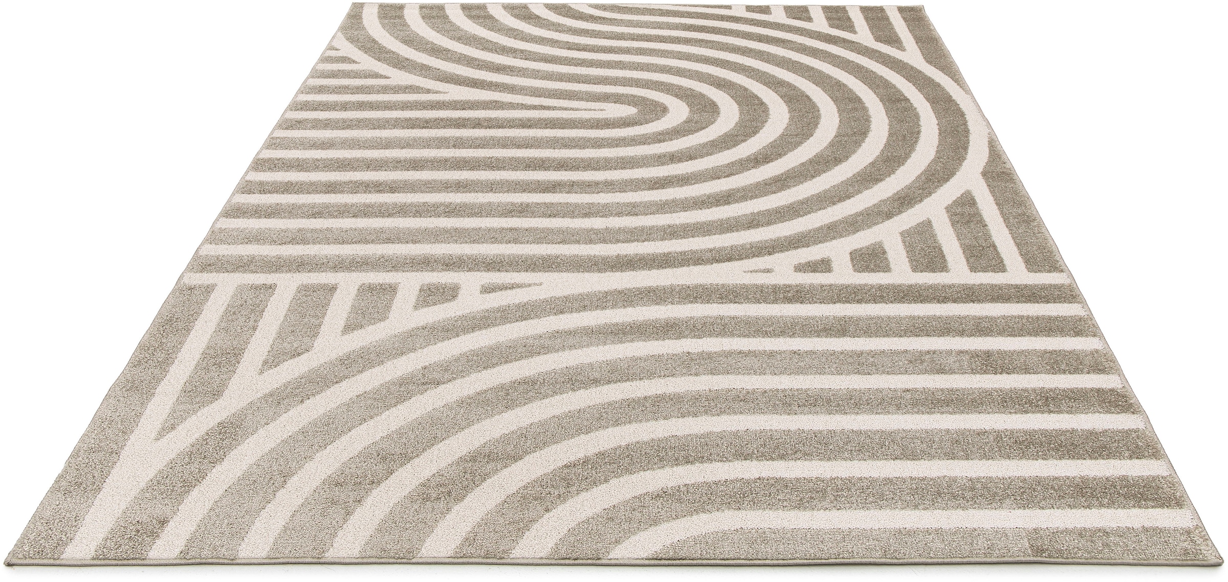 OTTO home Teppich »Rubi, Supersoft, 3D- Design, weiche Haptik« rechteckig 9 mm Höhe softer Kurzflor, pflegeleicht, Wohnzimmer, Esszimmer, Schlafzimmer