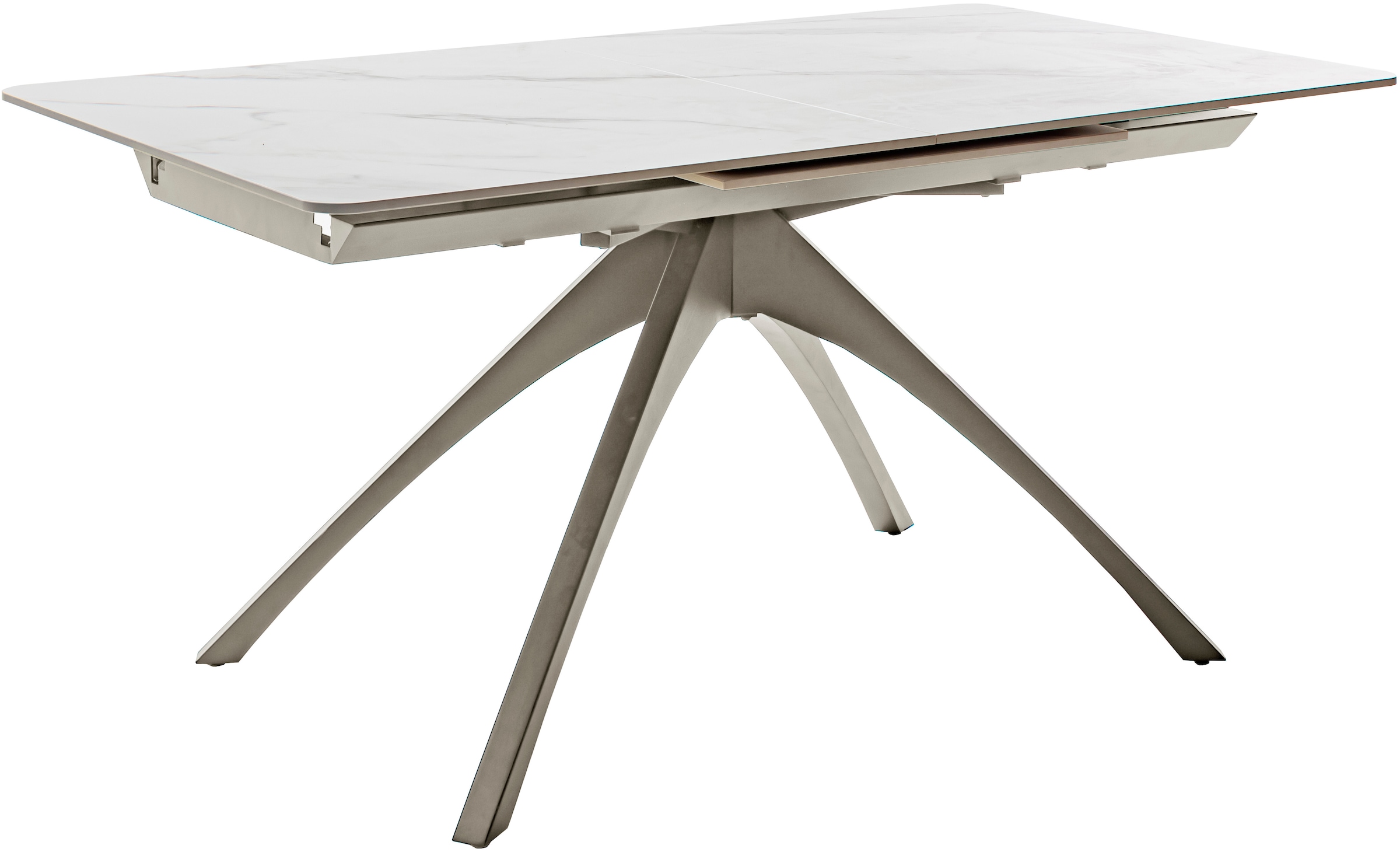 MCA furniture Esstisch »CERRITO Auszugtisch 160-220 cm - marmoriert«, (1 St.), Keramik,Metall,Synchronauszug,ausziehbar,8-10 Personen