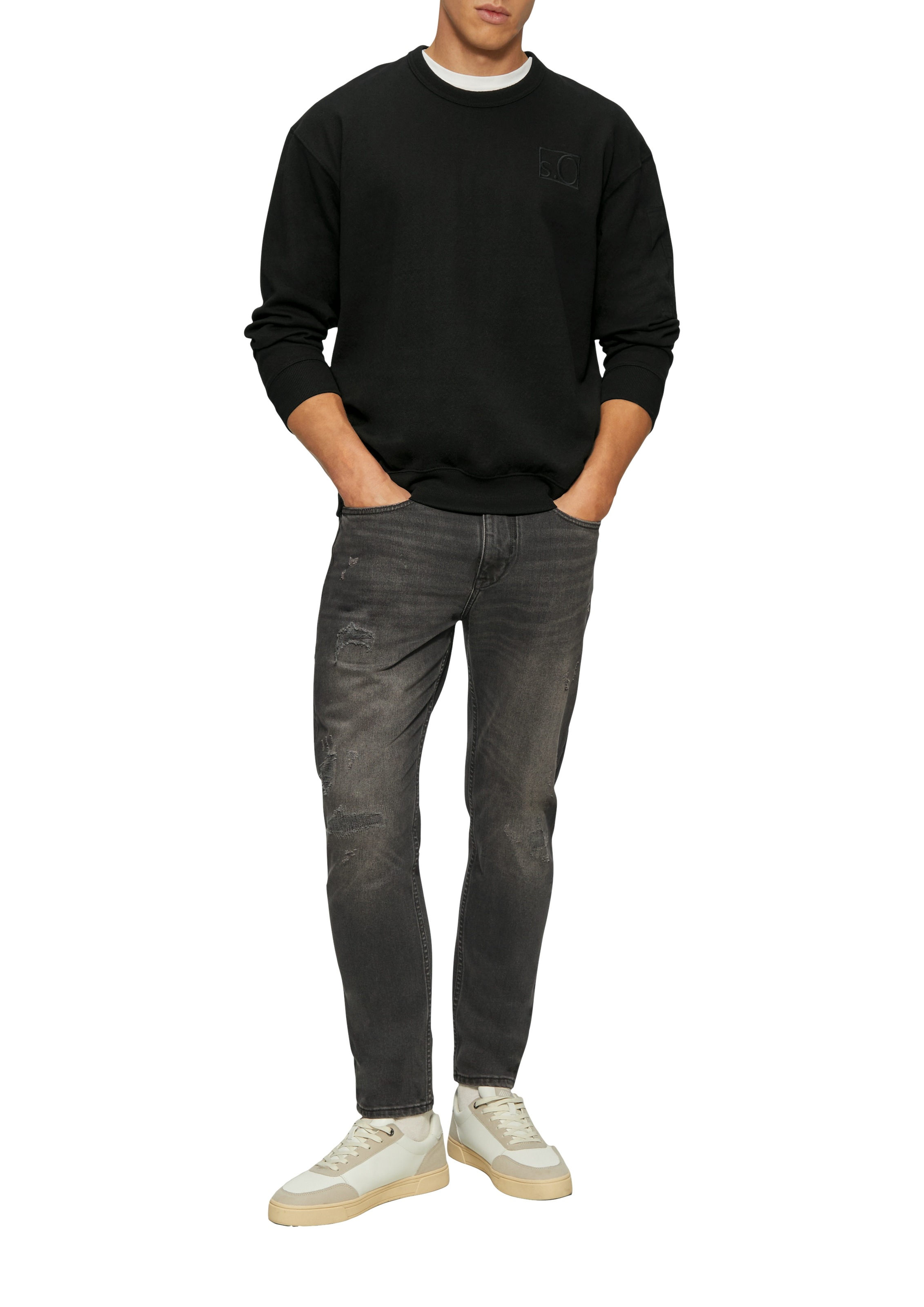 s.Oliver Sweatshirt, mit Logo Stickerei