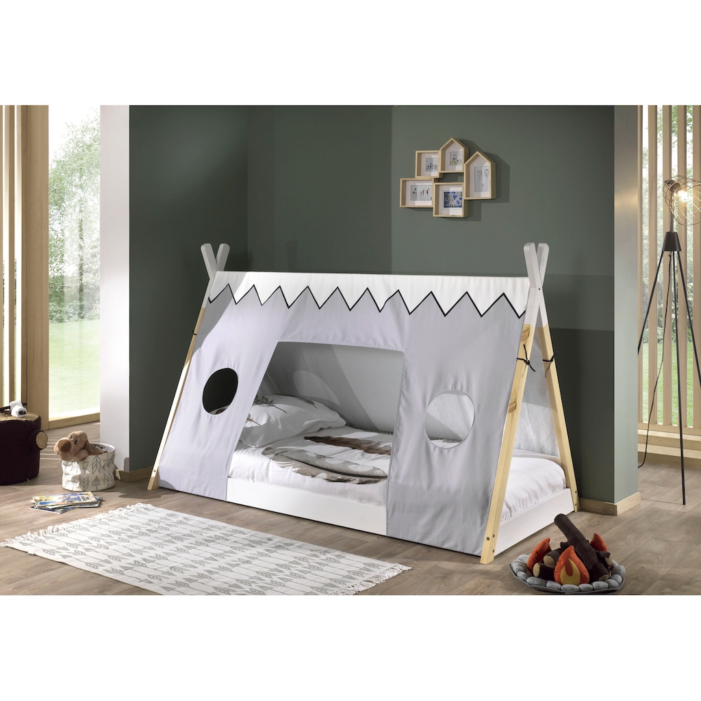 Vipack Kinderbett »Tipi«, mit Rolllattenrost und Zeltdach