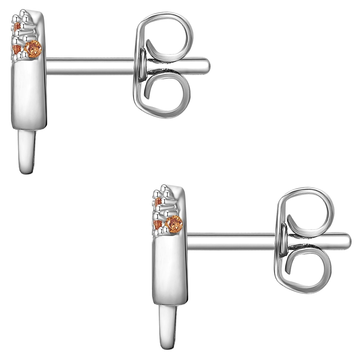 Glanzstücke München Paar Ohrstecker »Set: LLL22«, (2 tlg.), Ohrstecker Sterling Silber Zirkonia braun