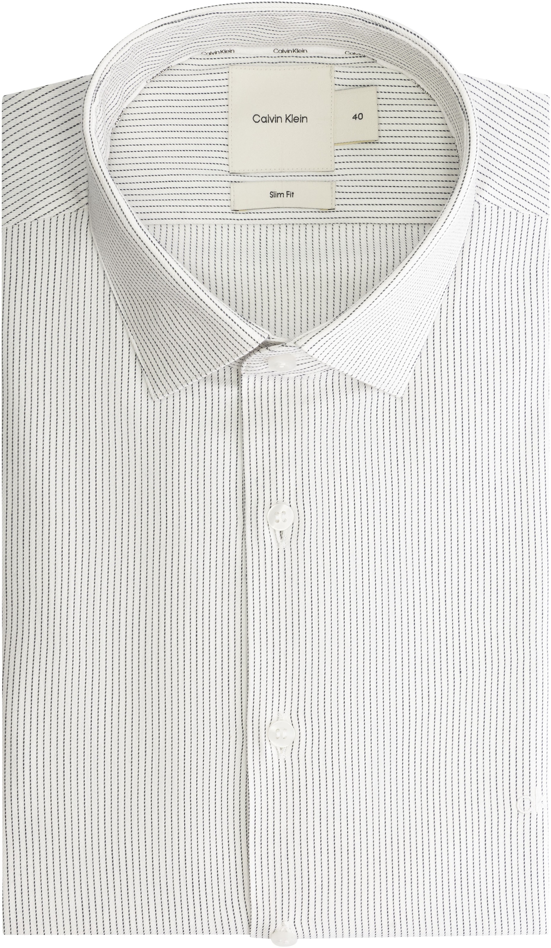 Calvin Klein Businesshemd »BUSINESS STRIPE SLIM SHIRT«, mit Logoprint