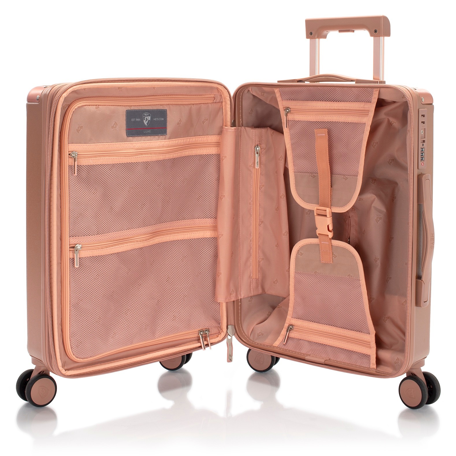 Heys Hartschalen-Trolley »Luxe, in verschiedenen Farben und Größen«, 4 Rollen, Heys x Joachim Llambi Hartschalen-Koffer Volumenerweiterung