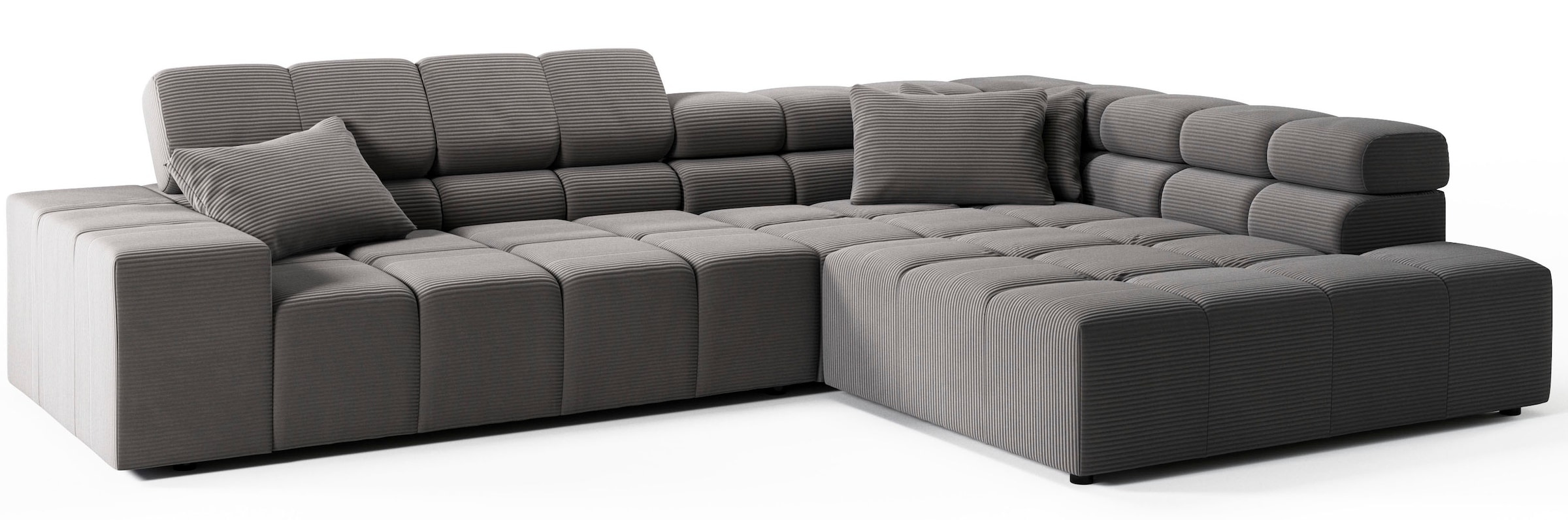 INOSIGN Ecksofa »Ancona incl. Kopfteilverstellung, Breite 319cm, L-Form«, wahlweise motorische Sitztiefenverstellung, auch in Cord + Easy Care