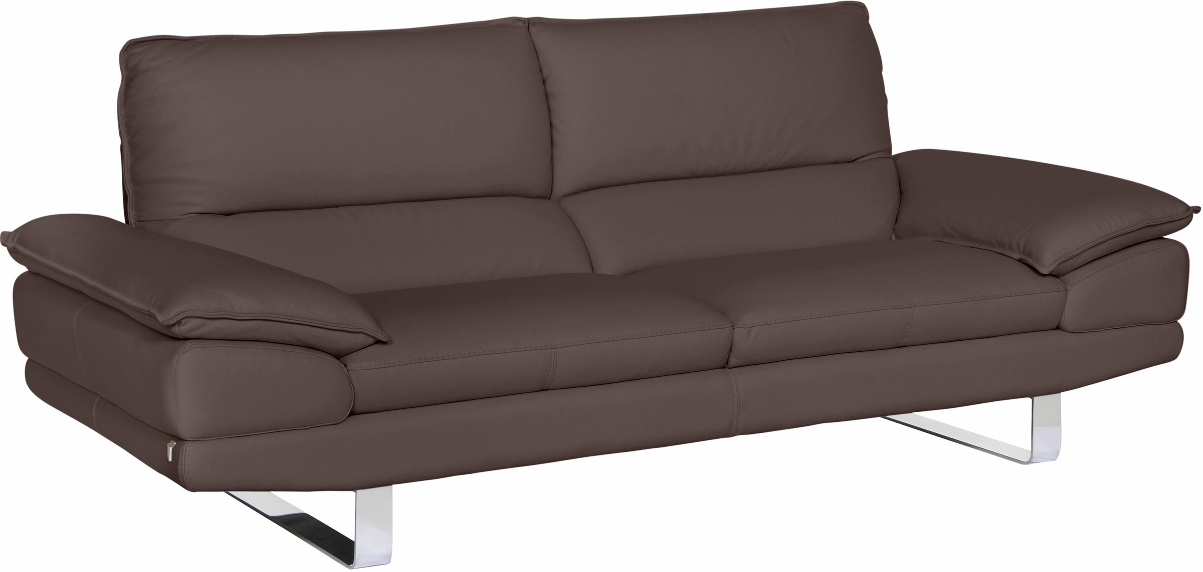 CALIA ITALIA 3-Sitzer »Dave, Sitzkomfort der Extraklasse, tolle Details«, Designsofa auf Kufenfuß, in zwei Lederqualitäten