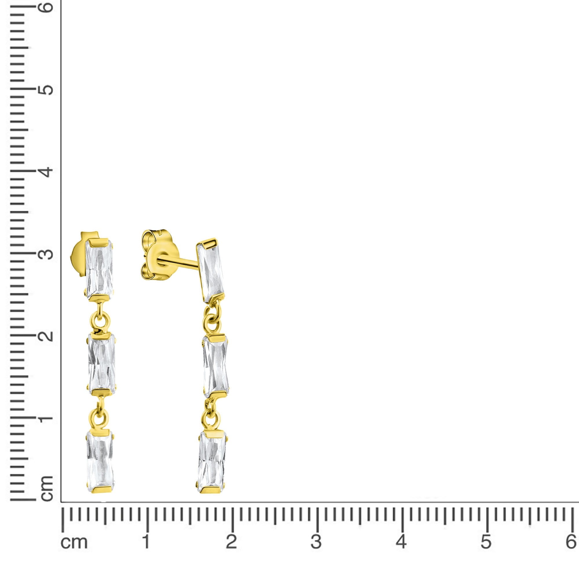 Firetti Paar Ohrstecker »Schmuck Geschenk Gold 375 Ohrschmuck Ohrringe«, mit Zirkonia (synth.)