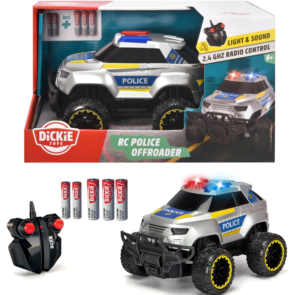 Dickie Toys RC-Monstertruck »Police Offroader RC; 2,4 GHz«, mit Licht und Sound
