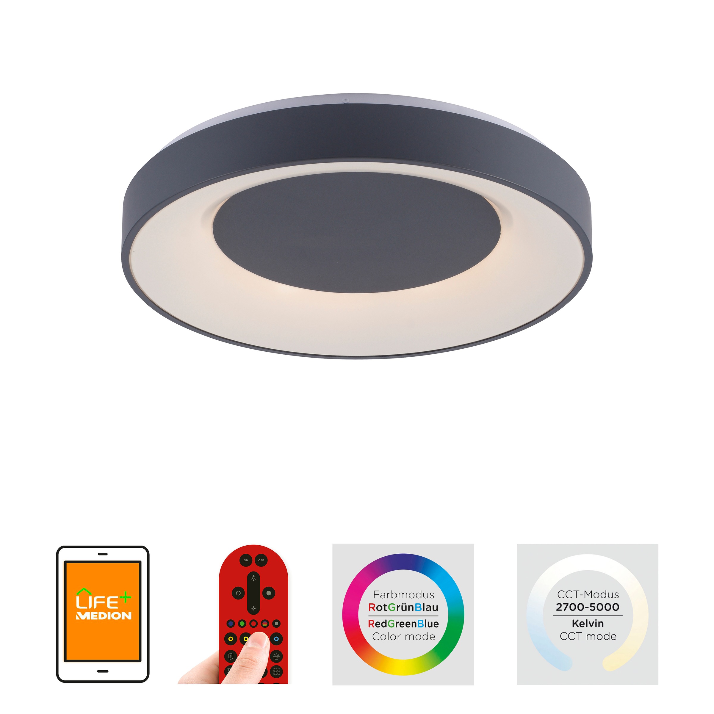 JUST LIGHT Deckenleuchte »Ls-ANIKA«, 1 flammig, Leuchtmittel LED-Board   LE günstig online kaufen