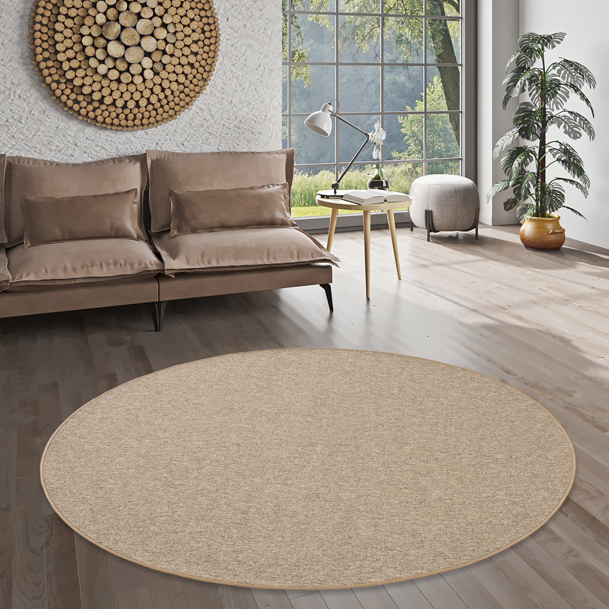 my home Teppich »Fortis, Schlinge, Made in Netherlands«, rund, 5 mm Höhe, U günstig online kaufen
