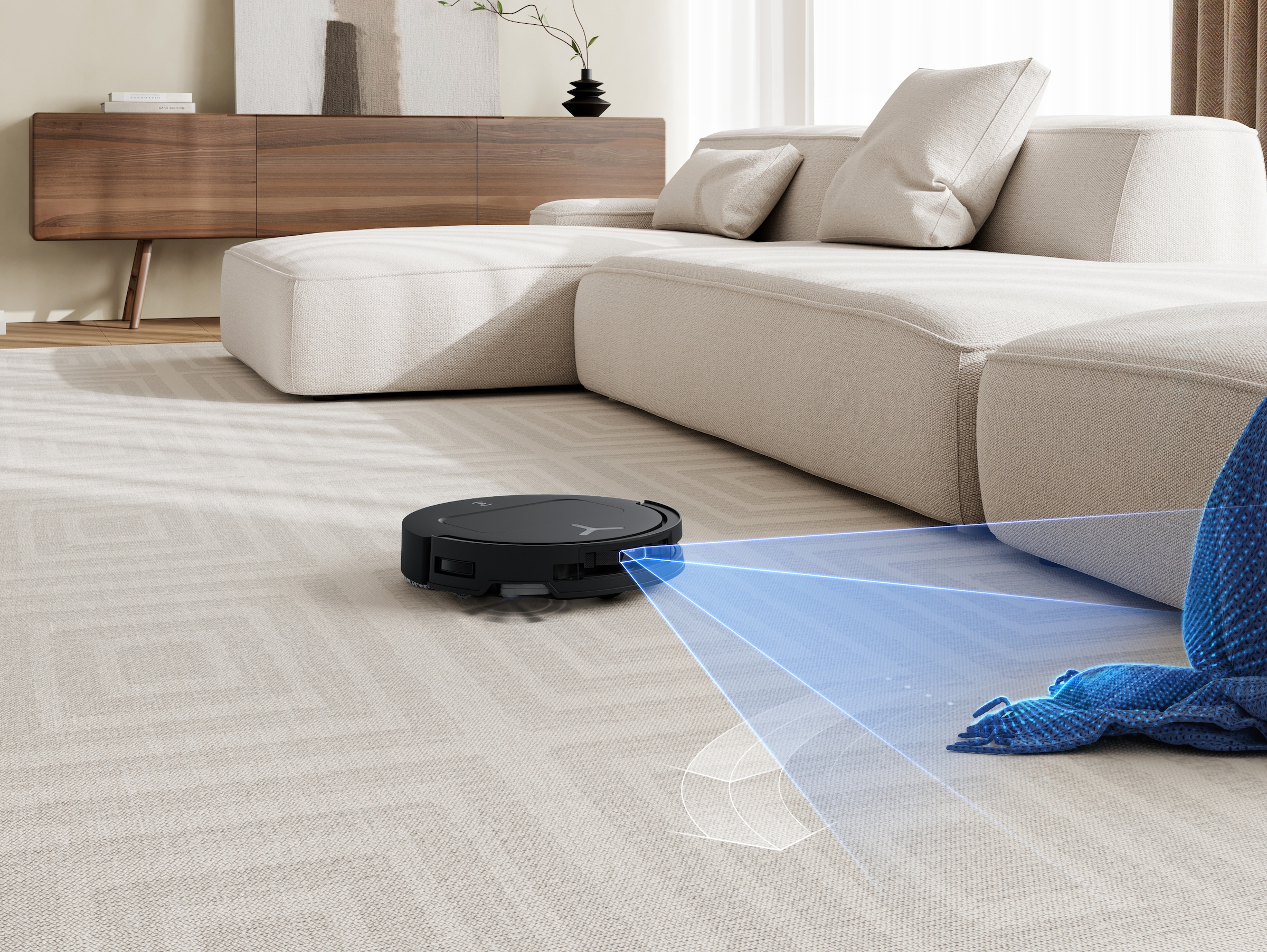 ECOVACS Saugroboter »ECOVACS DEEBOT T50 OMNI, 18.000 Pa,«, OMNI-Station mit 75° Mopp-Waschen, OZMO Turbo, Ultraflaches Design