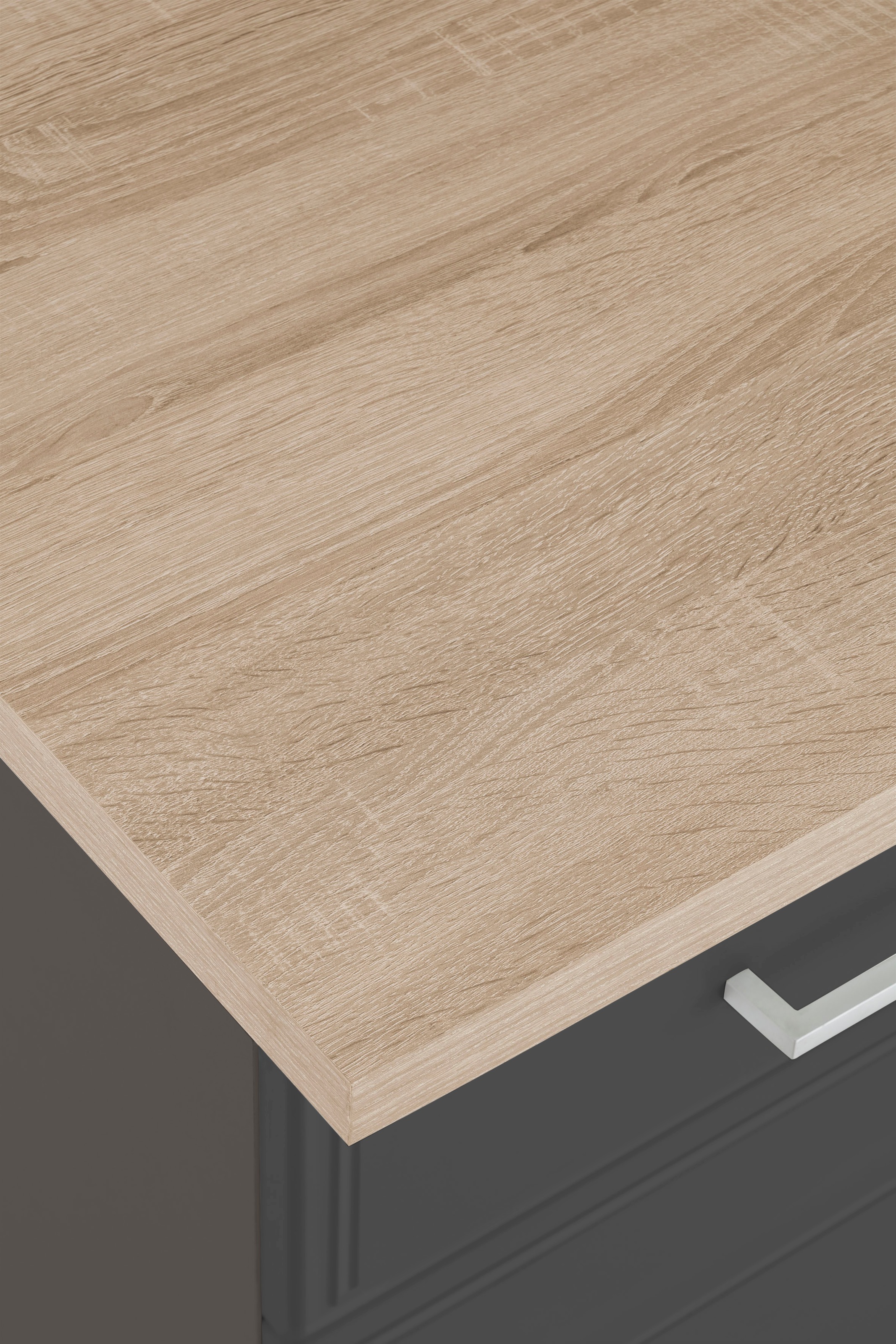 HELD MÖBEL Küchenzeile »Stockholm«, Breite 310 cm, mit hochwertigen MDF Fronten im Landhaus-Stil