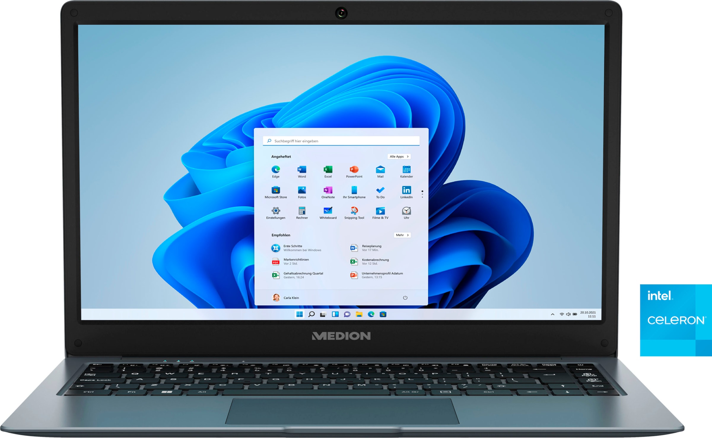 Medion® Notebook »AKOYA E14223«, 35,5 cm, / 14 Zoll, Intel, Celeron, UHD Graphics, 128 GB SSD