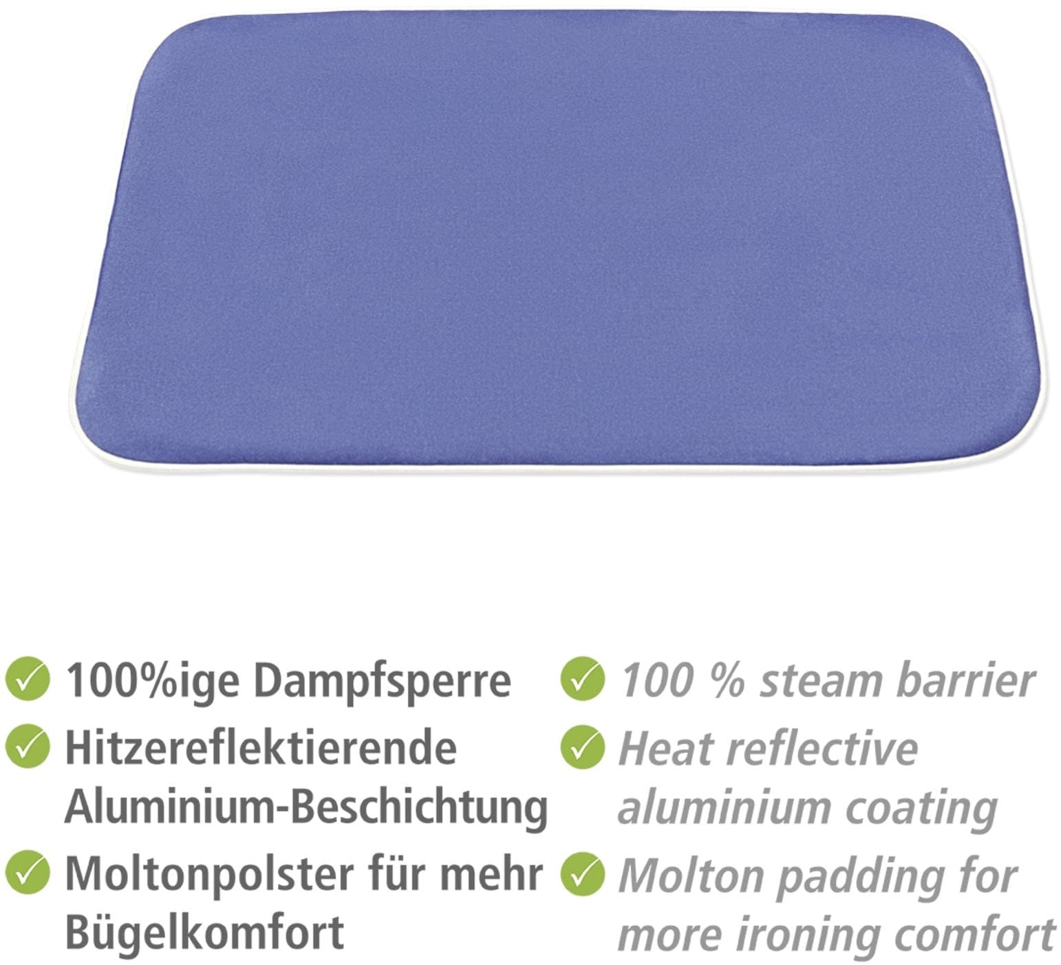 Maximex Bügeltuch »Dampf-Bügeldecke«, Bügelunterlage für den Tisch, 5 Lagen, mit Polsterung