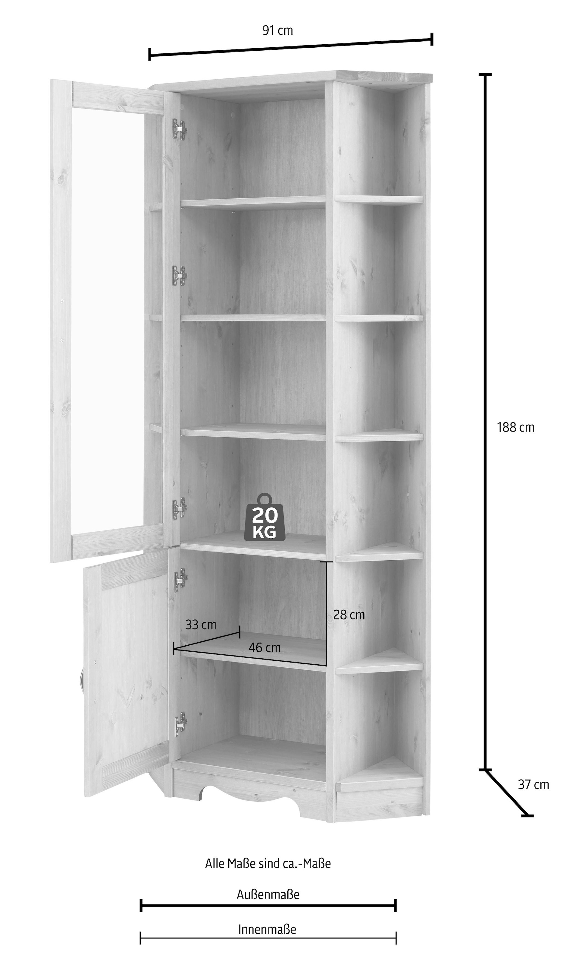 Home affaire Eckvitrine »Trinidad«, Höhe 188 cm im Online-Shop kaufen