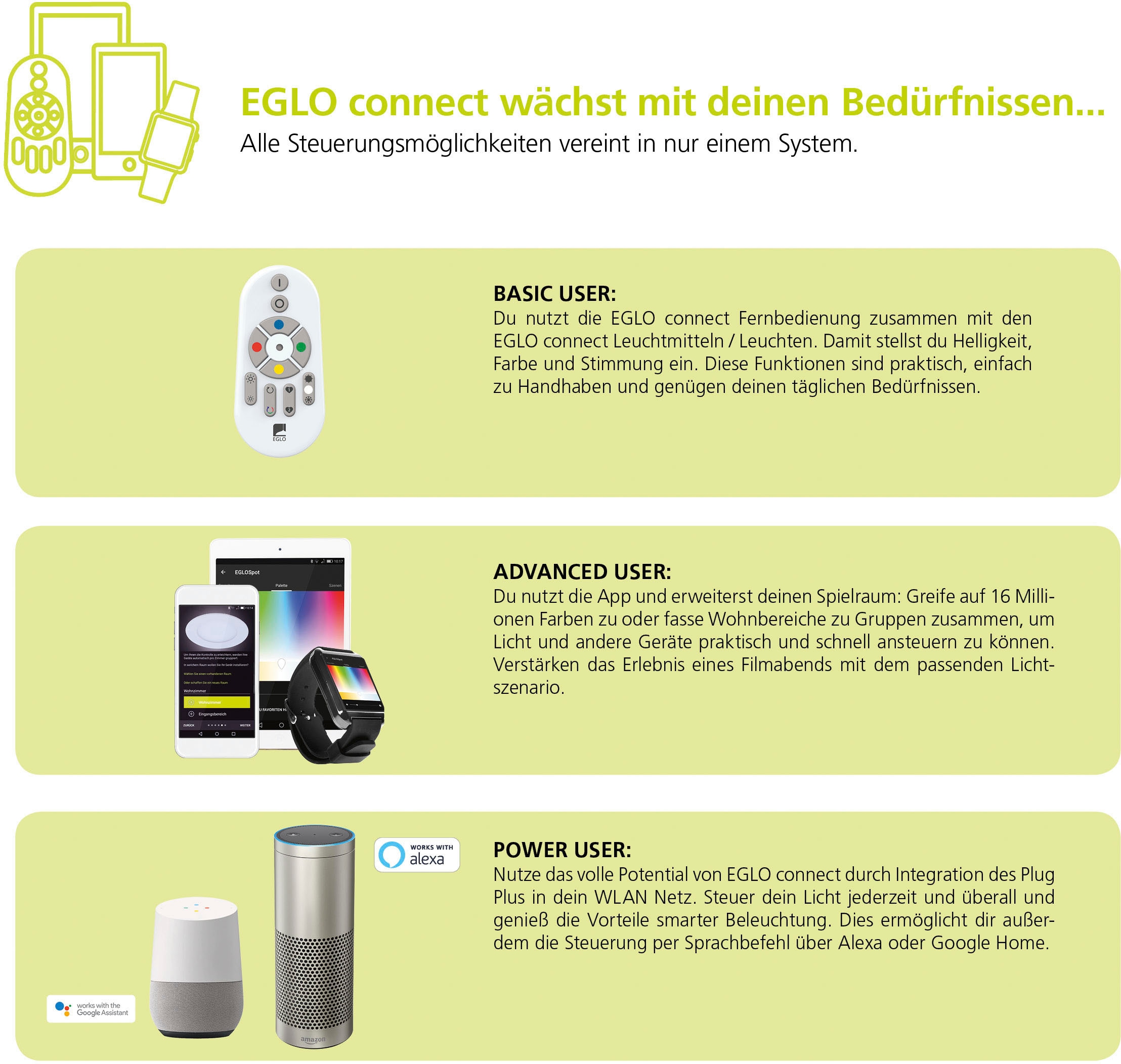 EGLO LED Deckenleuchte bestellen 1 Deckenlampe Farben Weißtöne flammig-flammig, Home »COMPETA-C«, und dimmbar, einstellbar Ø43cm, Smart online