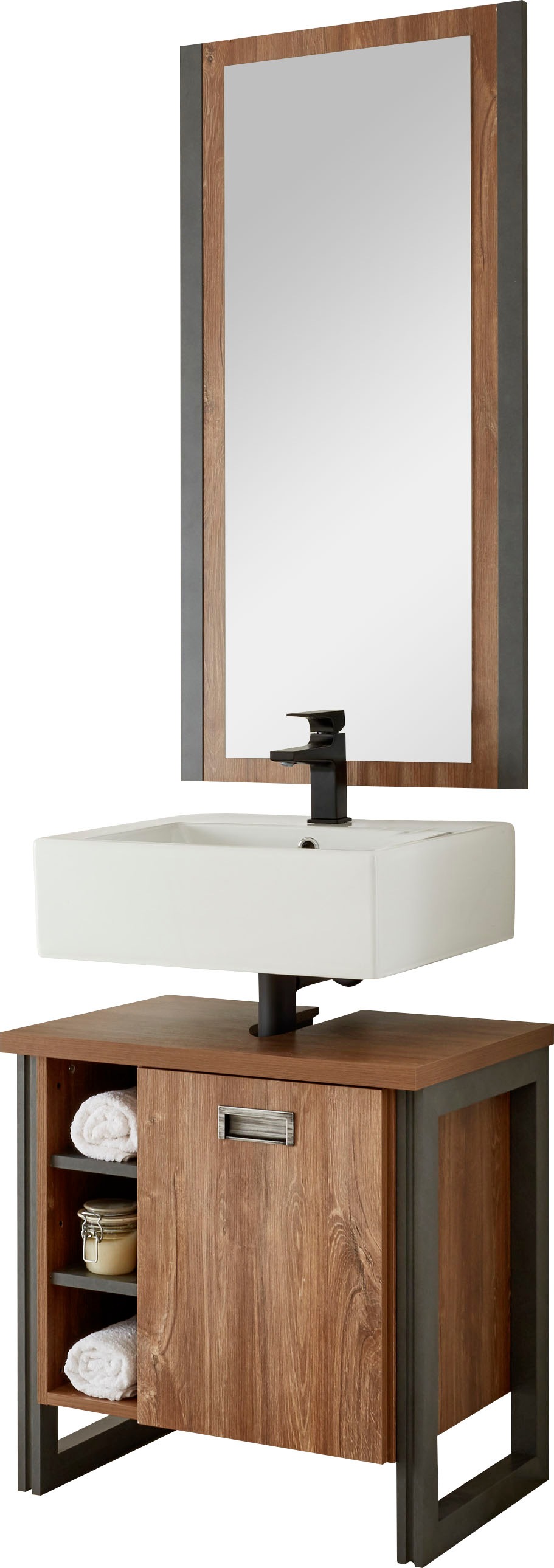 Home affaire Badmöbel-Set »Detroit, Bad im Industrialdesign, 2-teiliges Bad günstig online kaufen