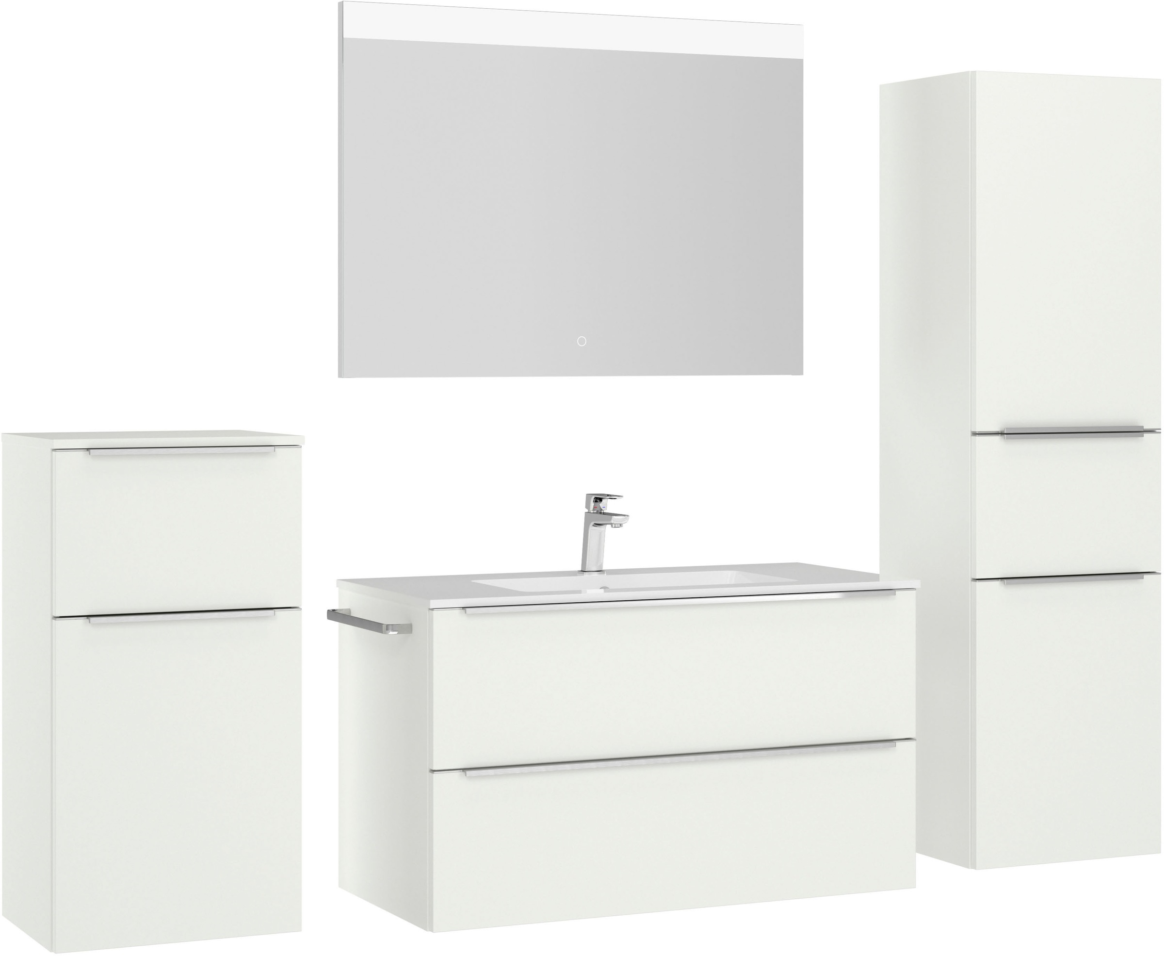 nobilia® Badmöbel-Set »Levere« vormontiert, mit Soft-Close, 4 Stk. tlg. günstig online kaufen