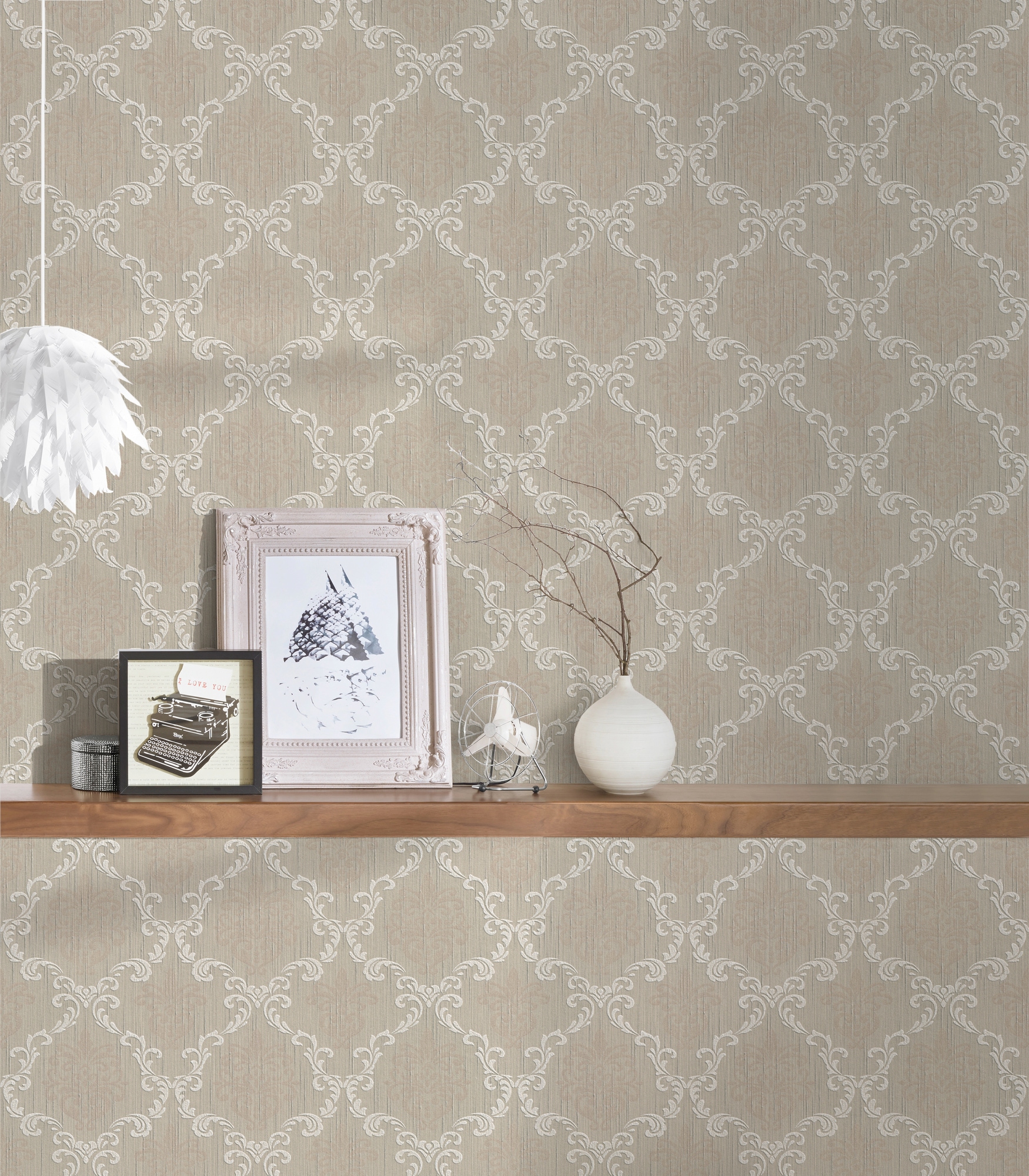 Architects Paper Textiltapete »Tessuto«, Barock-ornamental-gemustert, Tapete Barock Tapeten Wohnzimmer Schlafzimmer Küche modern Design Büro