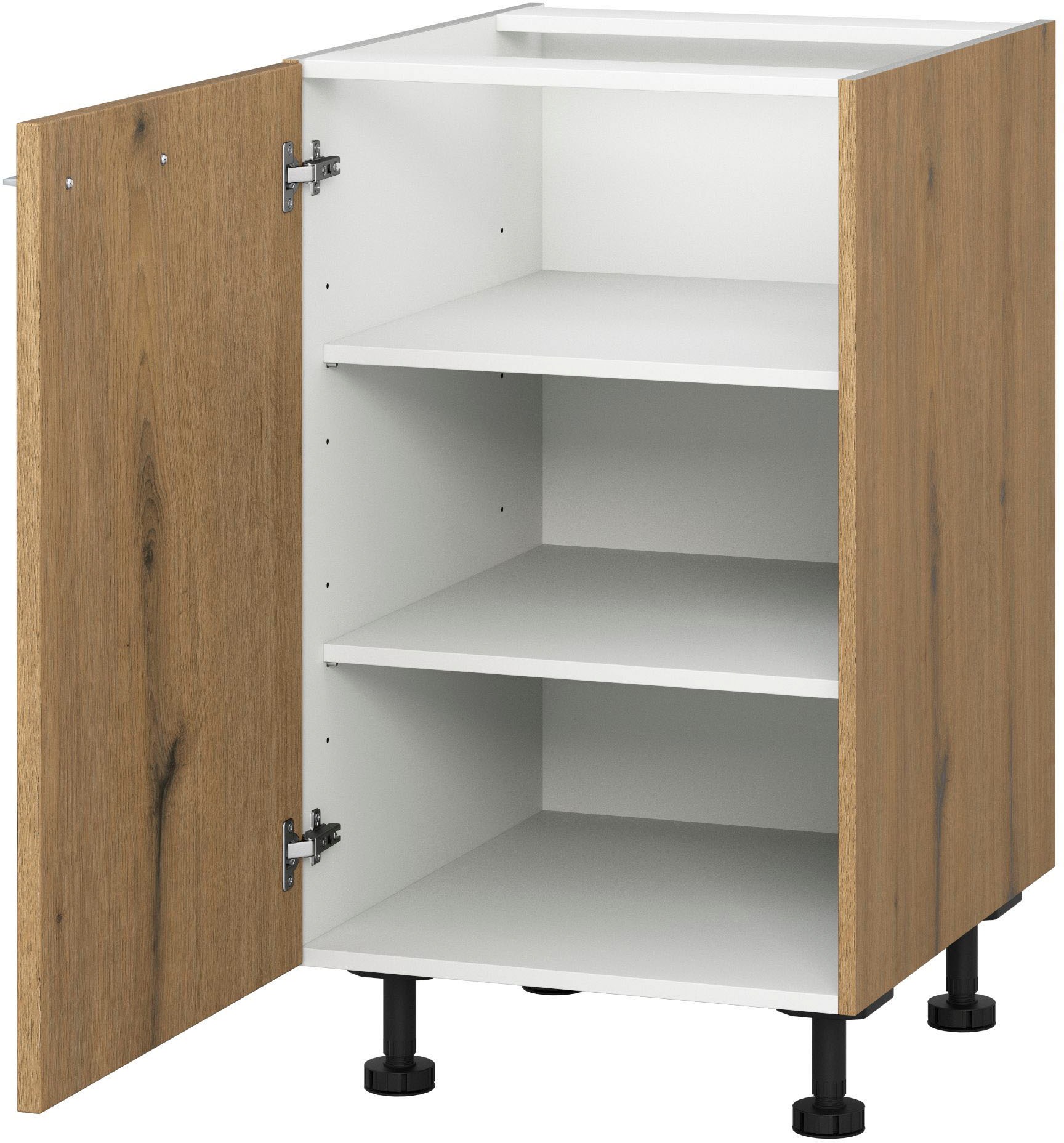 KOCHSTATION Unterschrank "KS-Trea U50" mit zwei Einlegeböden, Breite 50 cm, günstig online kaufen