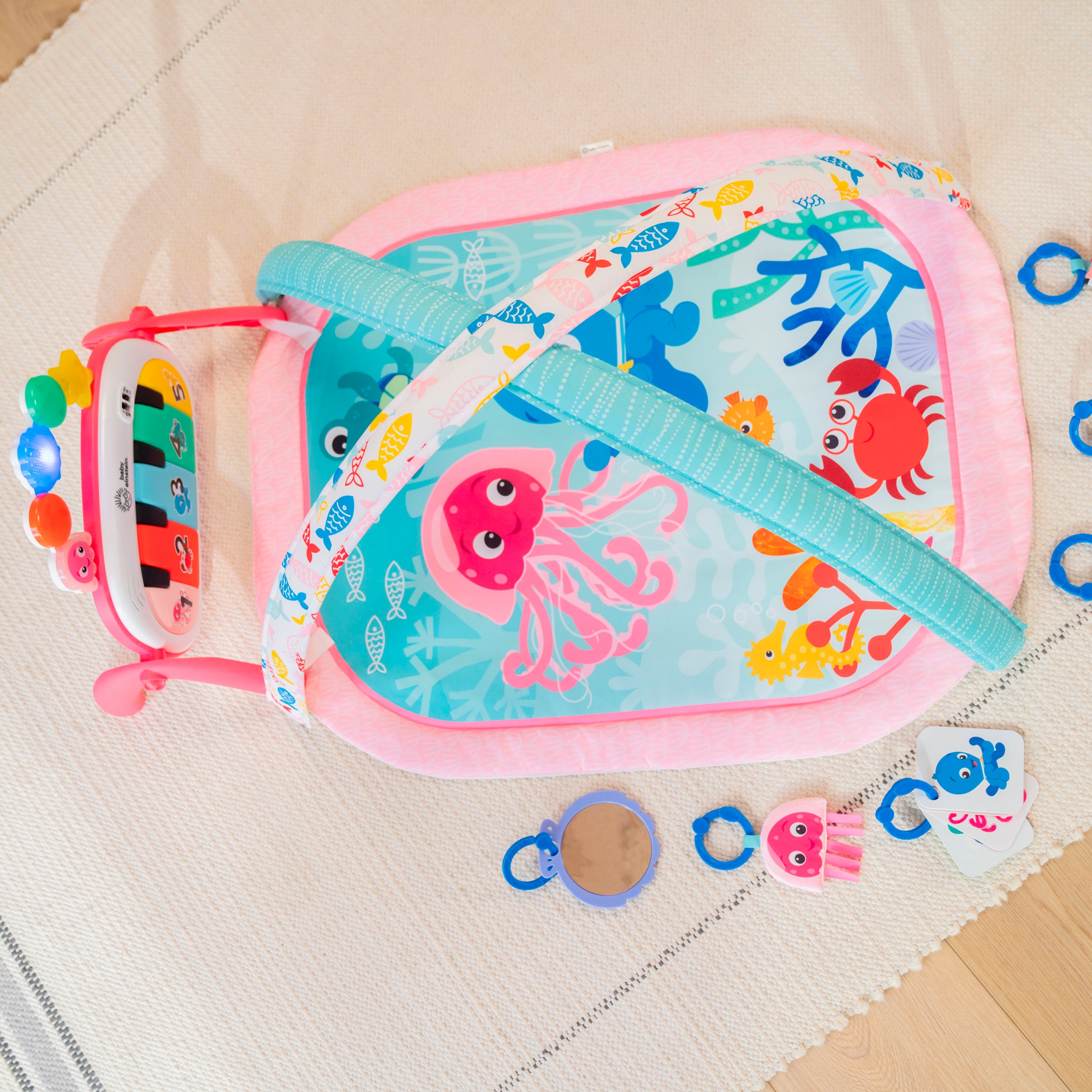 Baby Einstein Spielbogen »4-in-1 Kickin’ Tunes Jellyfish Jamboree Music & Language Discovery Gym«, mit Soundeffekt
