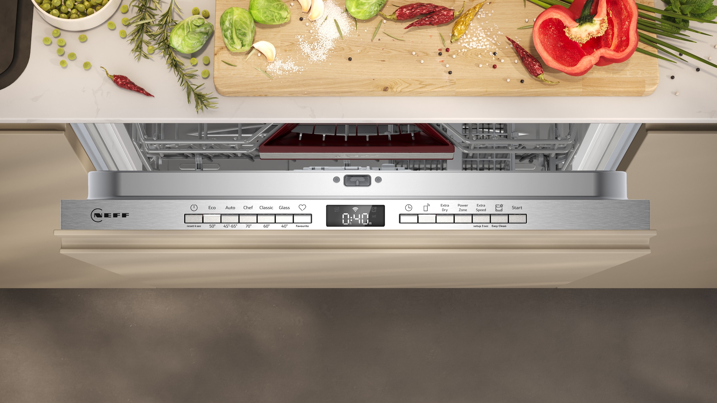 NEFF vollintegrierbarer Geschirrspüler XXL »S275EAX16E«, 13 Maßgedecke, mit Rack Matic