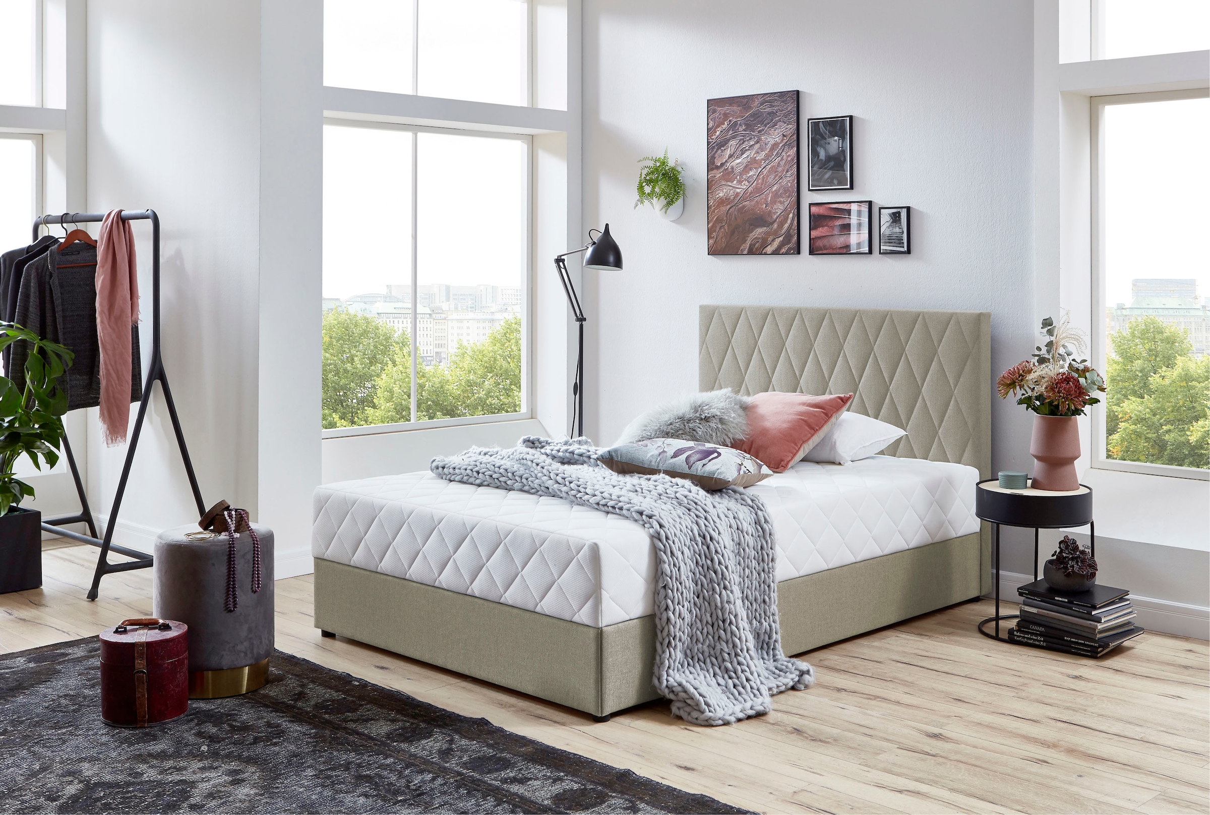 Bild von ATLANTIC home collection Boxbett Benita, mit Taschen-Federkernmatratze und Bettkasten