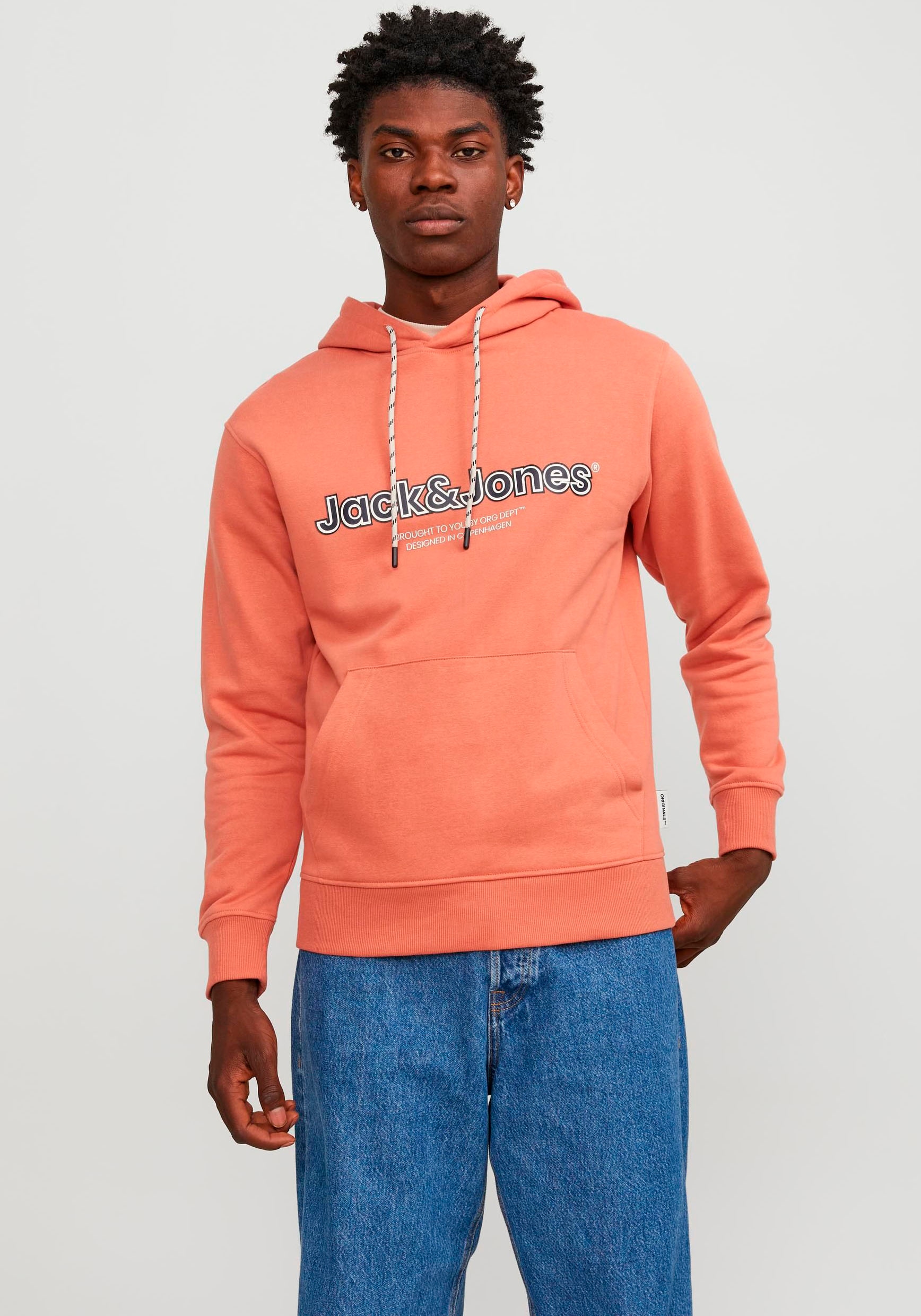 Jack & Jones Hoodie »JORLAKEWOOD SWEAT HOOD BF«, mit coolem Print