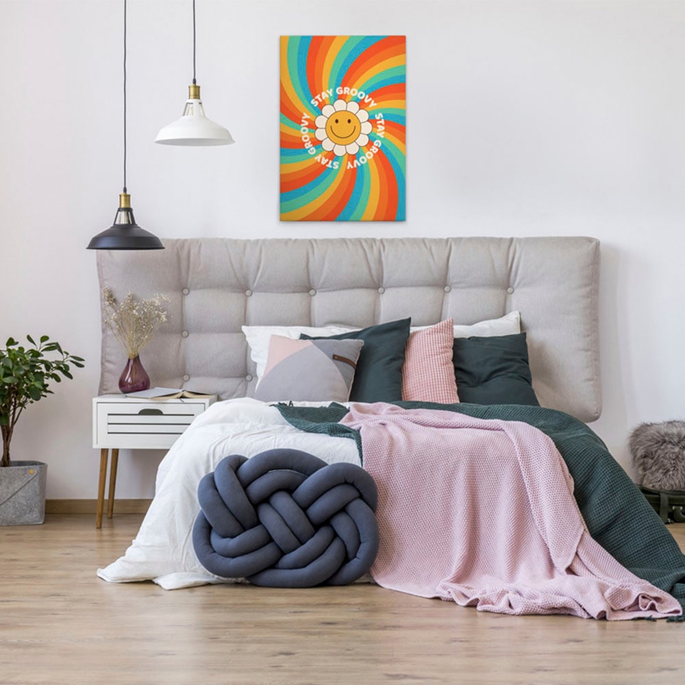 A.S. Création Leinwandbild »Flower Power 2 - Wandbild Bunt Gelb Creme Keilr günstig online kaufen