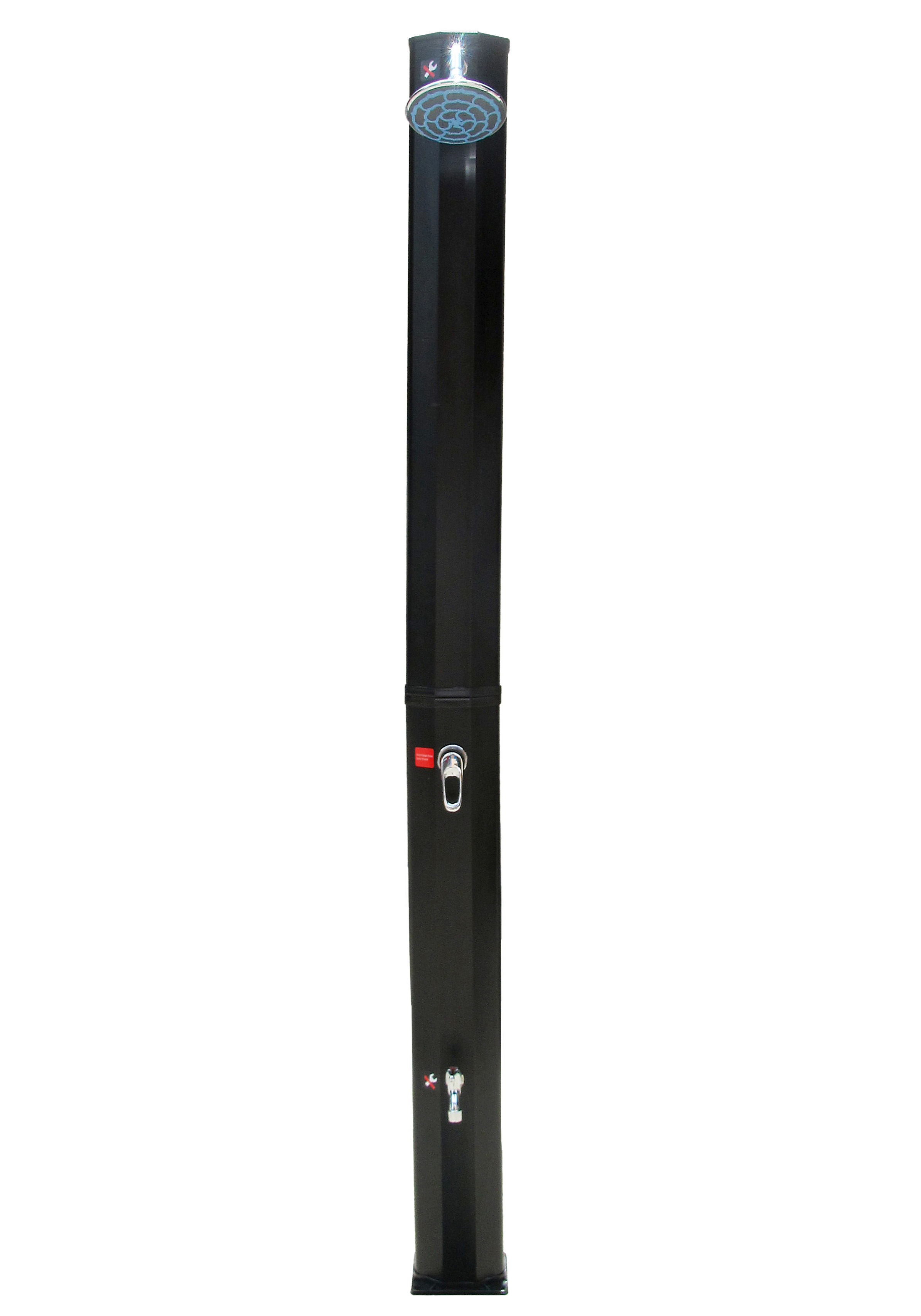 Solardusche »Silver«, (Set), 215 cm Höhe, 35 l Tank, integrierte Fußbrause
