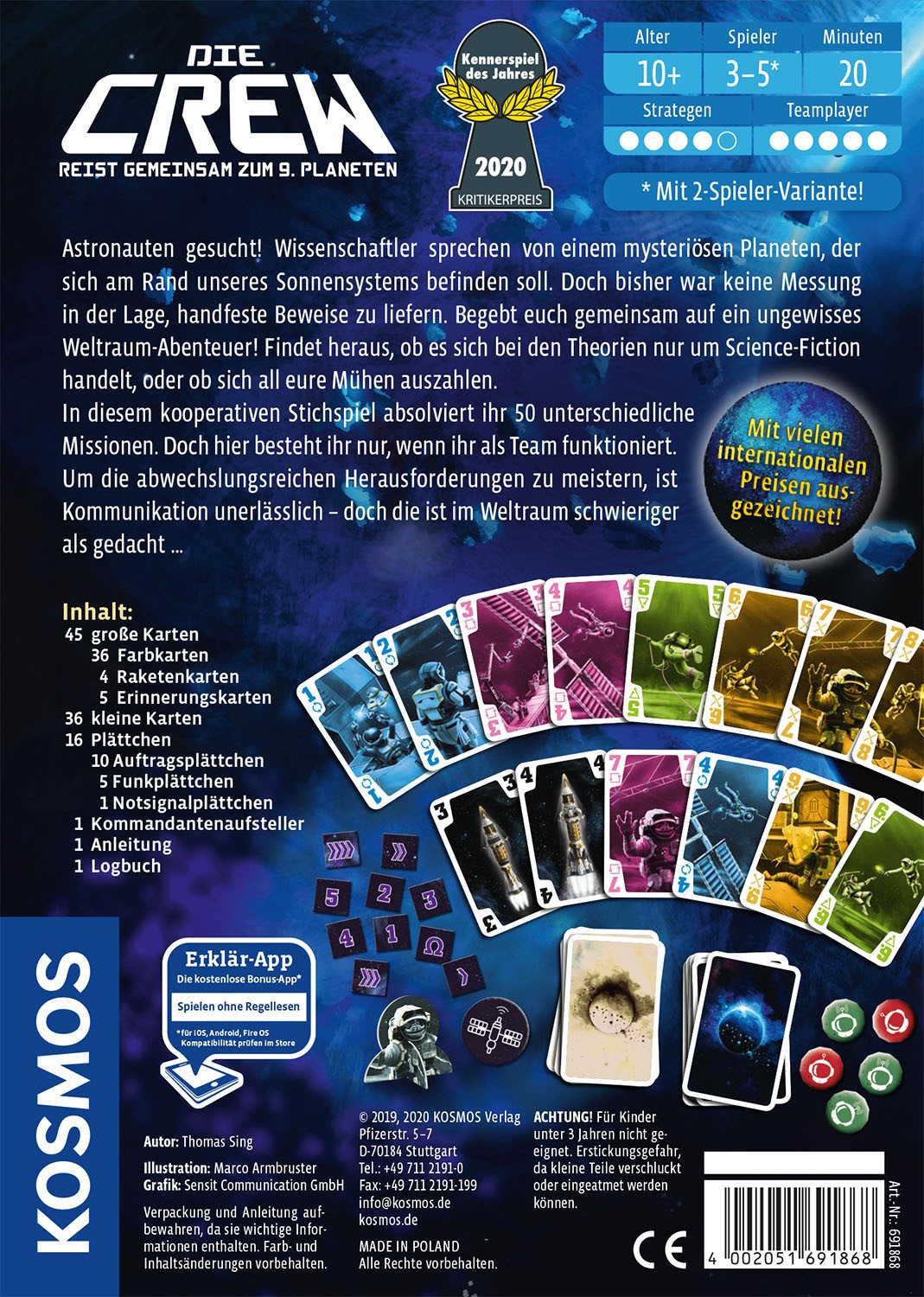 Kosmos Spiel »Die Crew - Auf der Suche nach dem 9. Planeten« Made in Europe