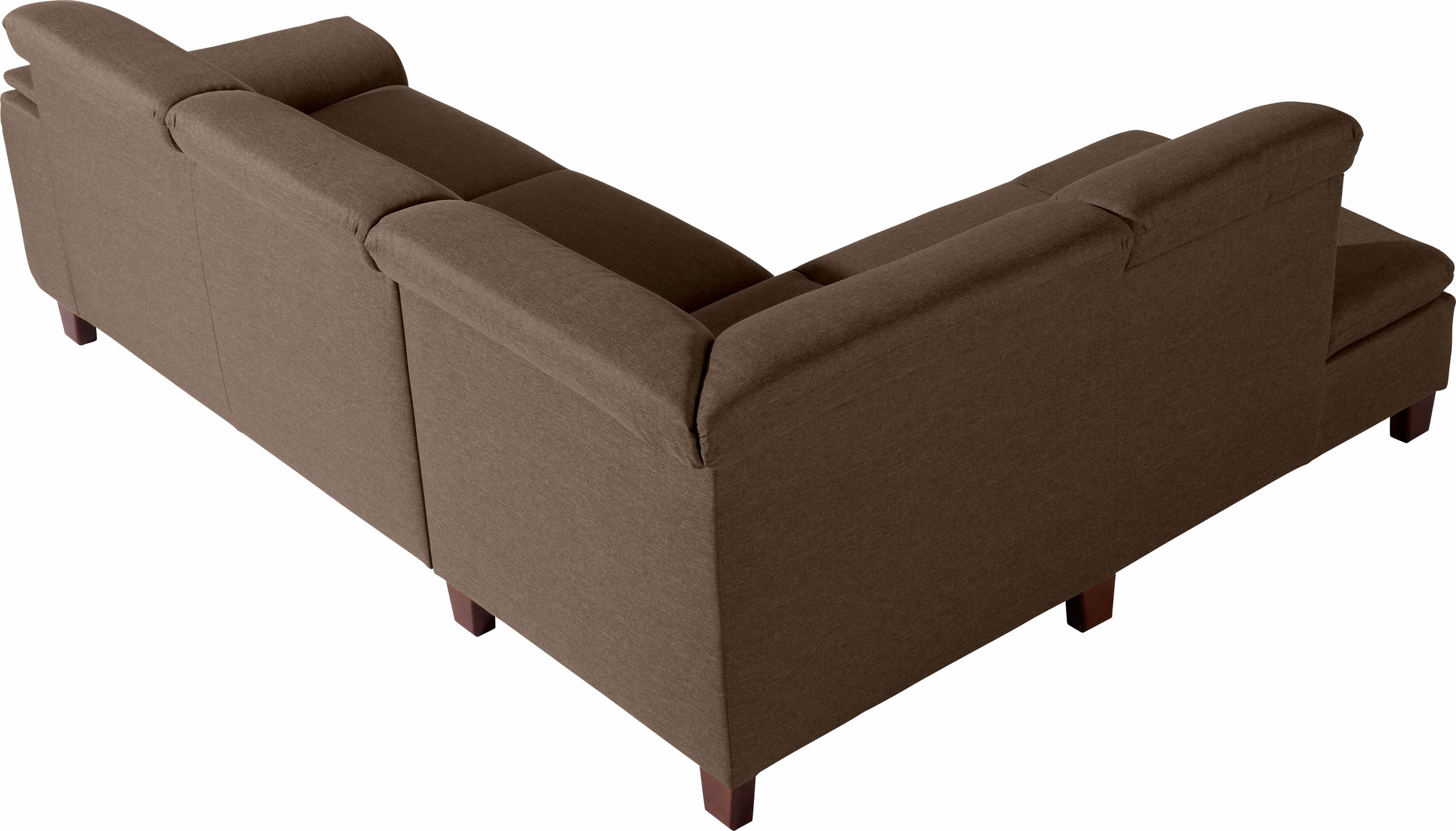 Max Winzer® Ecksofa »Alessio, aktuelle Mattenoptik, geschwungene Formensprache, bequem«, mit abgerundeter Rückenlehne, Ottomane wahlweise links oder rechts