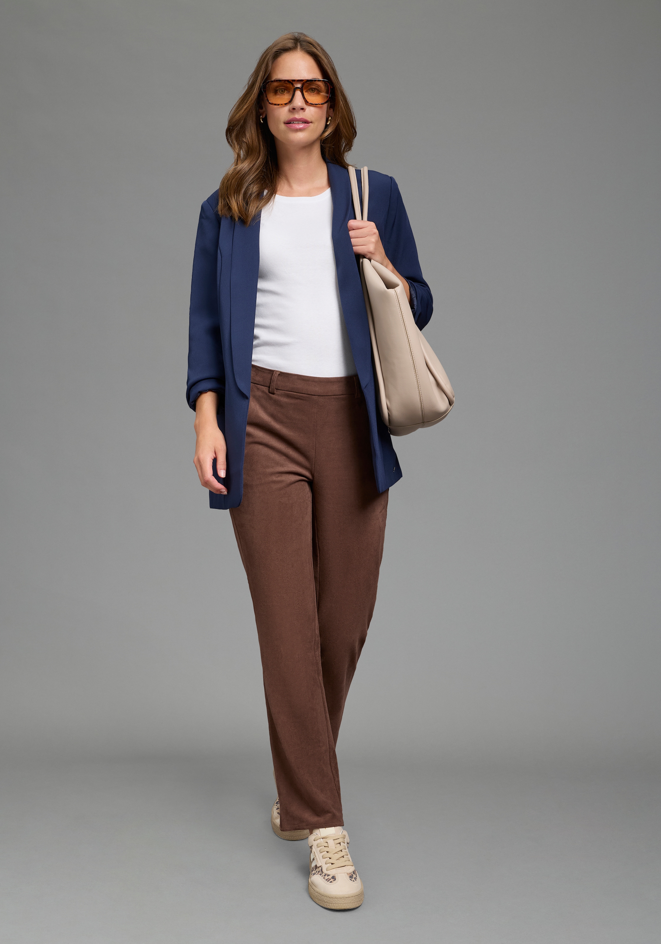 Laura Scott Lederimitathose  Bootcut-Passform, Weiches, elastisches Lederimitat
