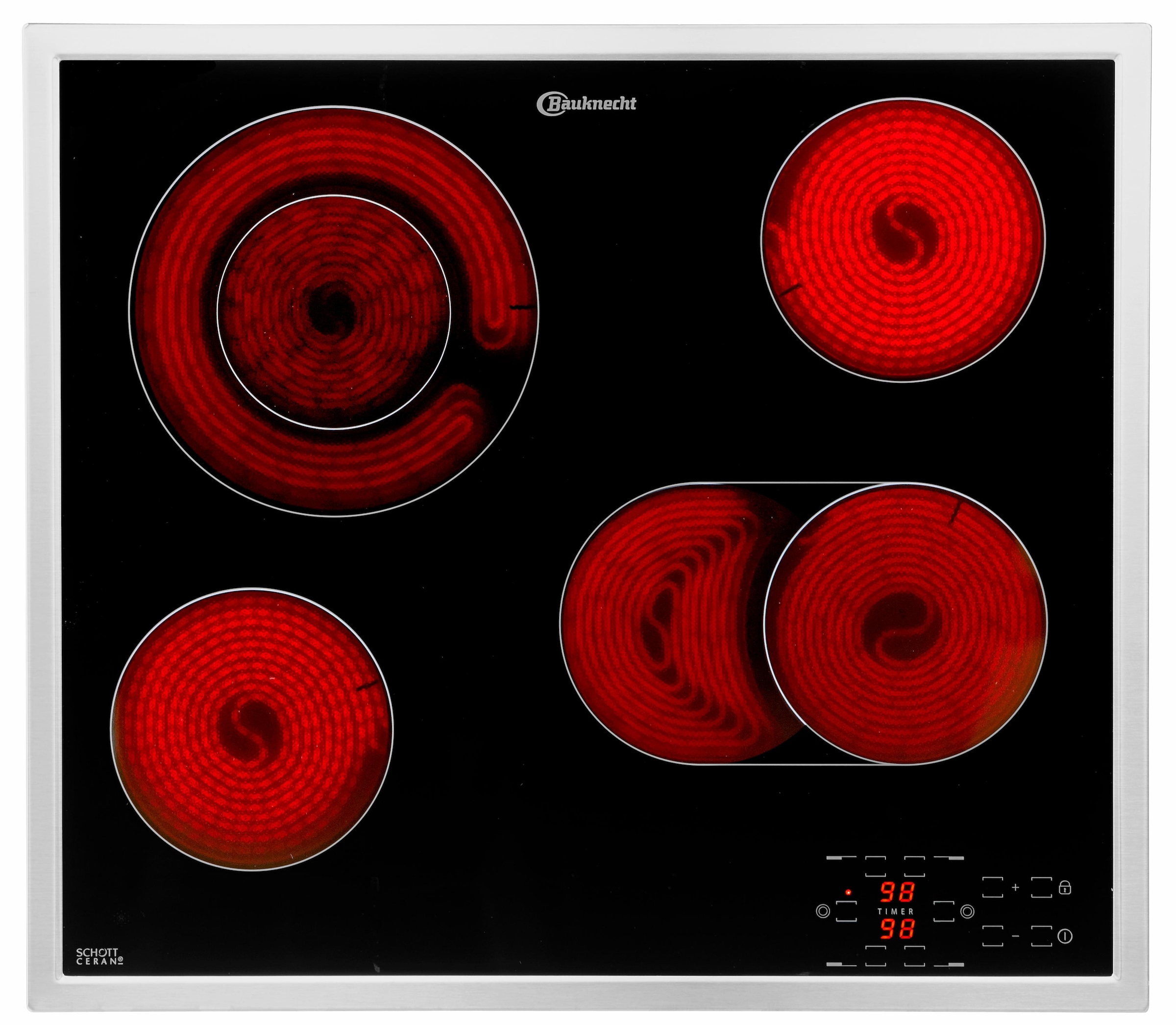 BAUKNECHT Elektro-Kochfeld von SCHOTT CERAN®, CTAR 9642 IN, mit Touch-Control-Steuerung