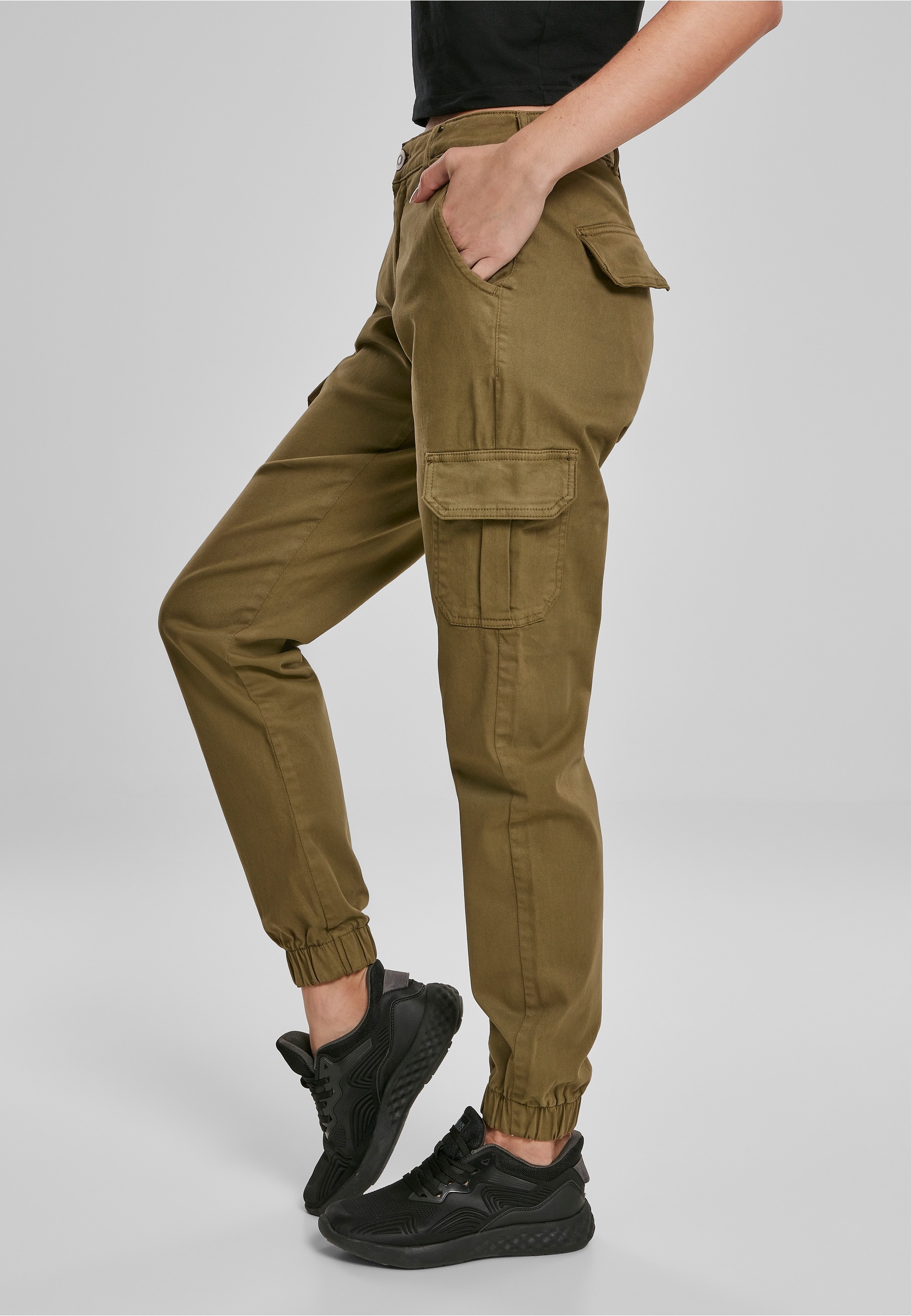 URBAN CLASSICS Cargohose »Urban Classics Damen Ladies High Waist Cargo Pants«