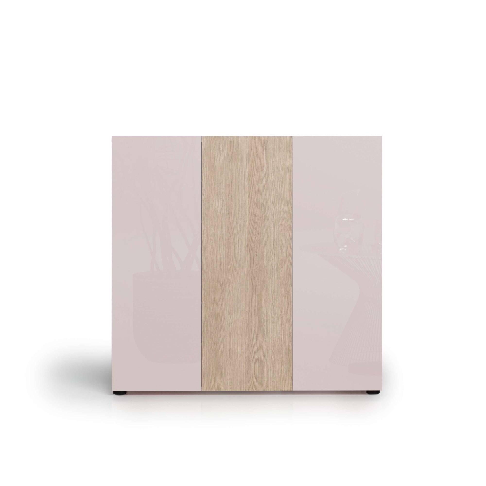 INOSIGN Schuhschrank »LADY, Schuhkommode,Schuhmöbel,Schuhablage,Schuhregal« Korpus und weiße Türen hochglänzend lackiert.,  10 Einlegeböden,12 Fächer,ca. 24 Paar Schuhe-Maße: B/T/H:120x34x115 cm