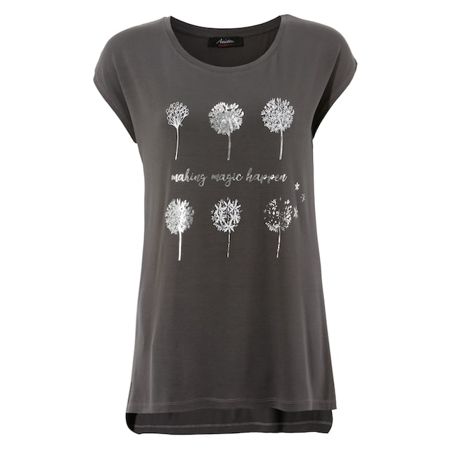 Aniston CASUAL T-Shirt, mit Frontdruck, teilweise glitzernder Folienprint  bequem kaufen