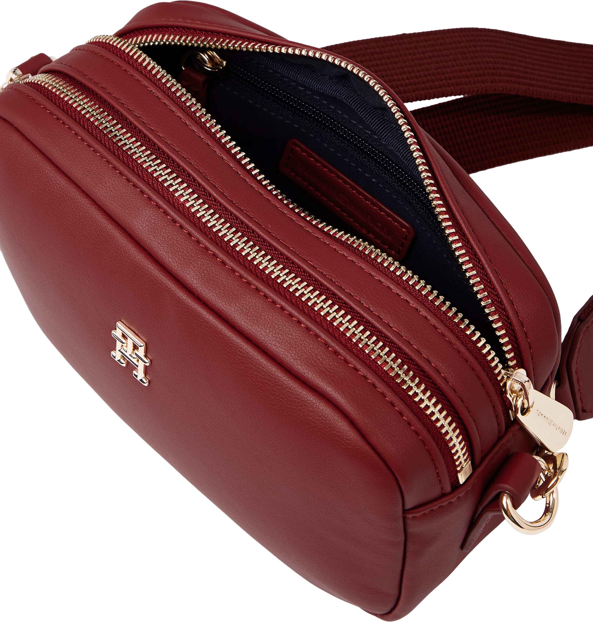 Tommy Hilfiger Umhängetasche »Women POPPY REFORM CAMERA BAG Crossover«, (2 tlg., mit abnehmbarem Schulterriemen), Damen Schultertasche, Minibag, Crossbody-Bag mit TH-Logo