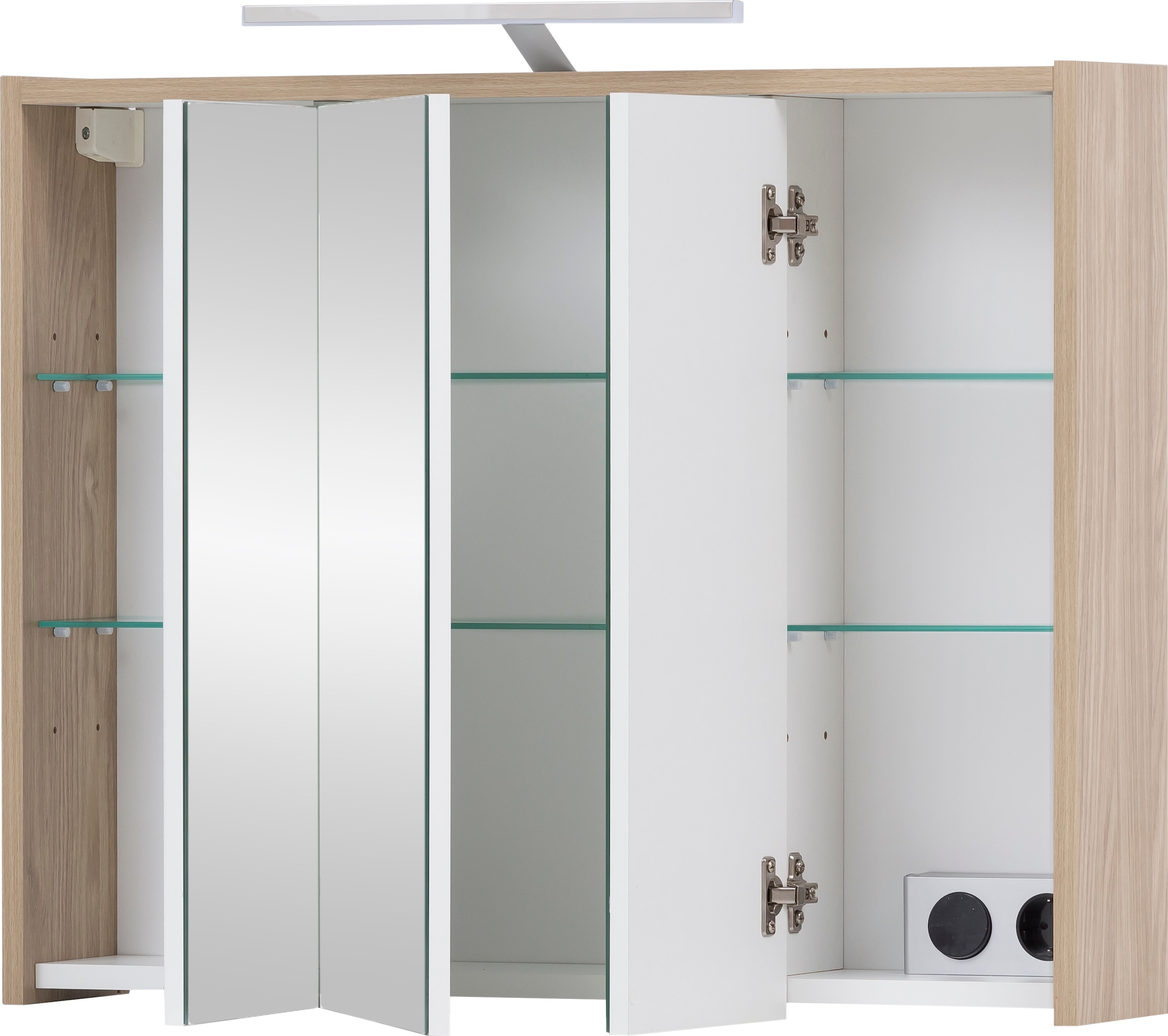INOSIGN Spiegelschrank »Lynn«, Breite 74,5 cm Badschrank mit viel Stauraum.
