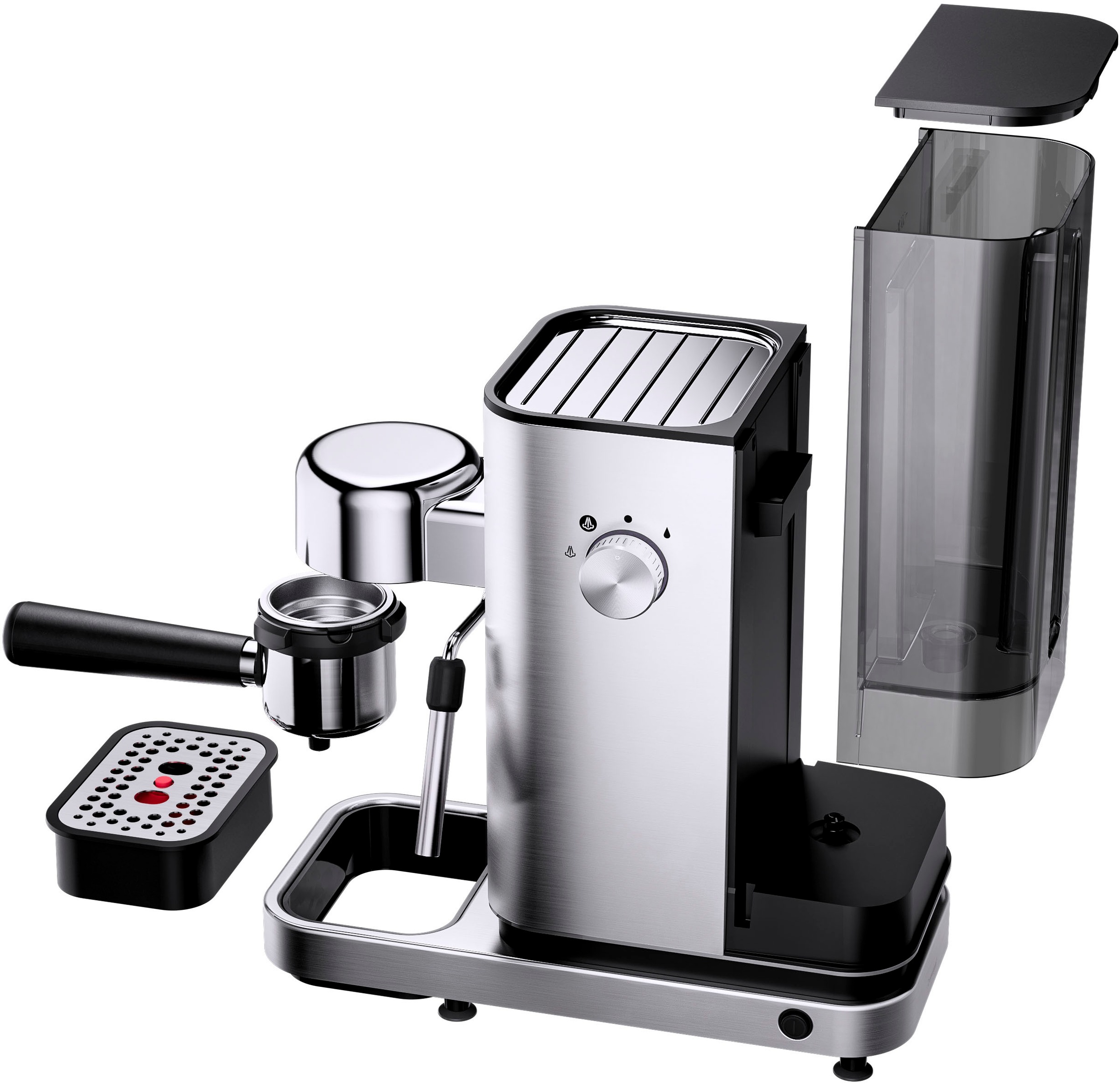 WMF Espressomaschine »LONO«, kompakt, elegant, 15 bar, 1350 Watt, Milchschaumdüse, Cromargan