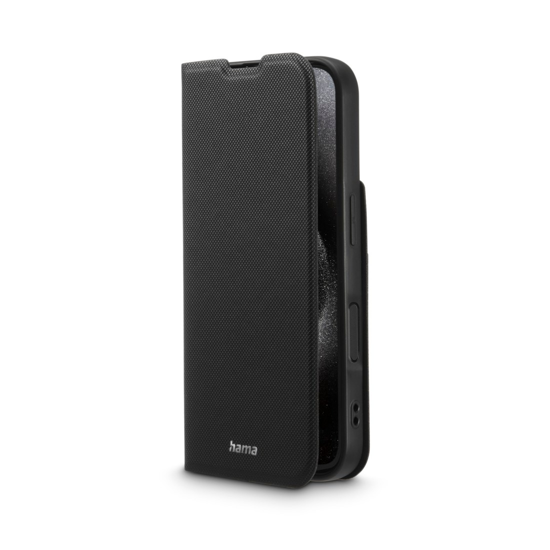 Hama Smartphone-Hülle »Handytasche Booklet für Apple iPhone 16 Pro mit Kartenfächer, Schwarz«, iPhone 16 Pro, Standfunktion, Kartenfächer