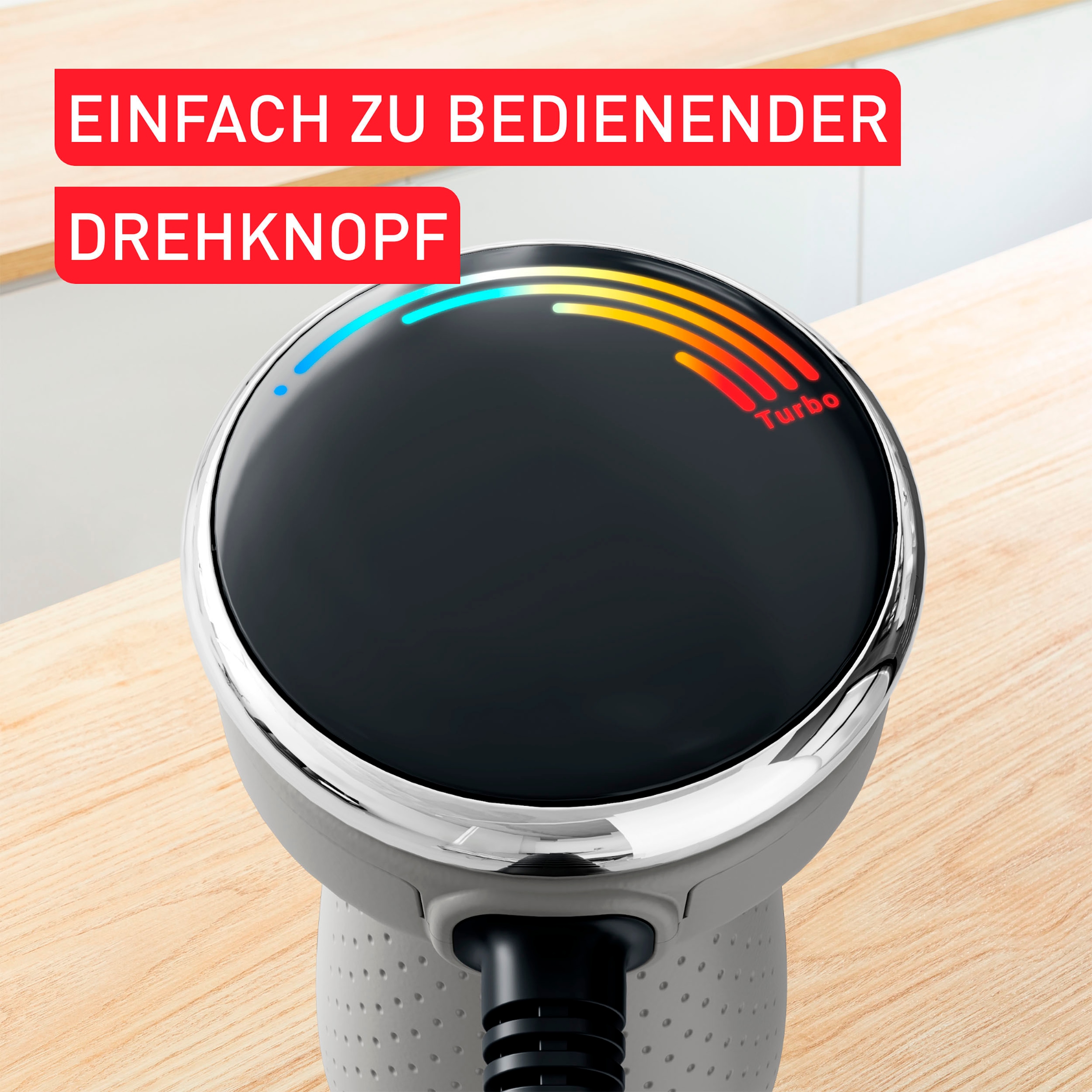 Tefal Stabmixer »HB67MB Quickchef+ 3-in-1 XL«, 1000 W, Zerkleinerer/Schneebesen, 5-in-1-Aufsatz, Silence-Modus